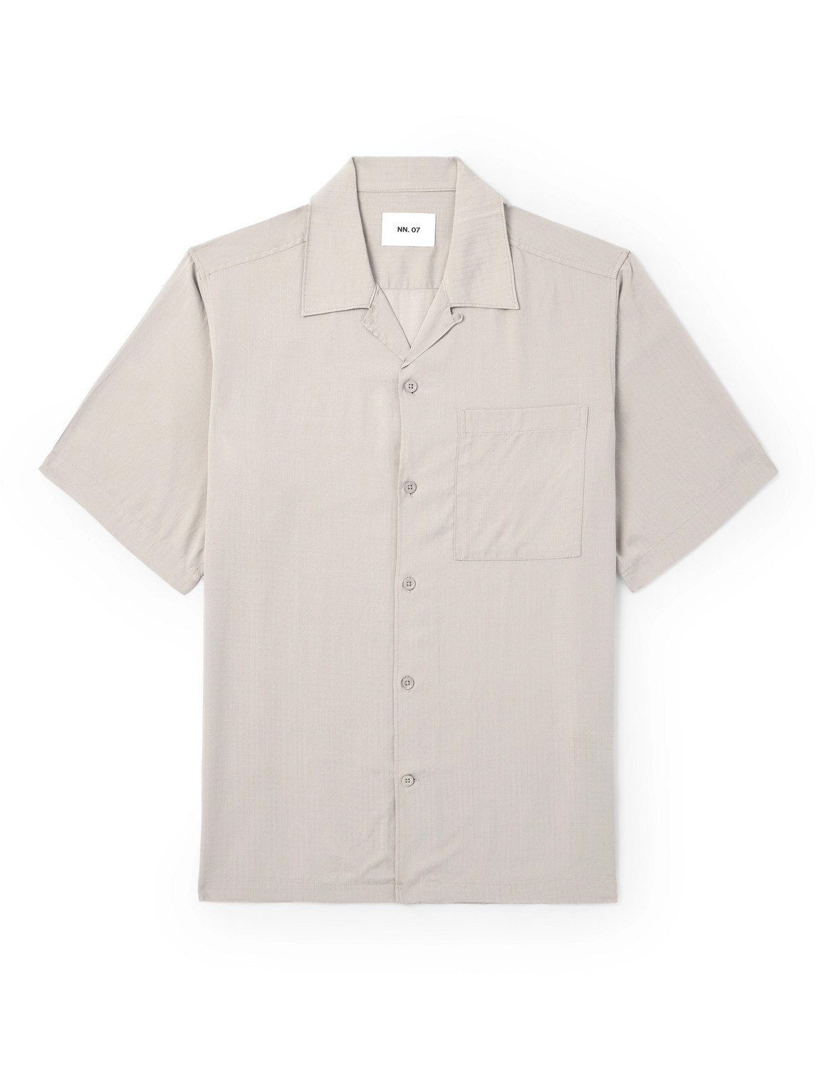 Nn07 Julio 5731 Convertible-collar Tencel™ Lyocell-ripstop Shirt In Neutrals