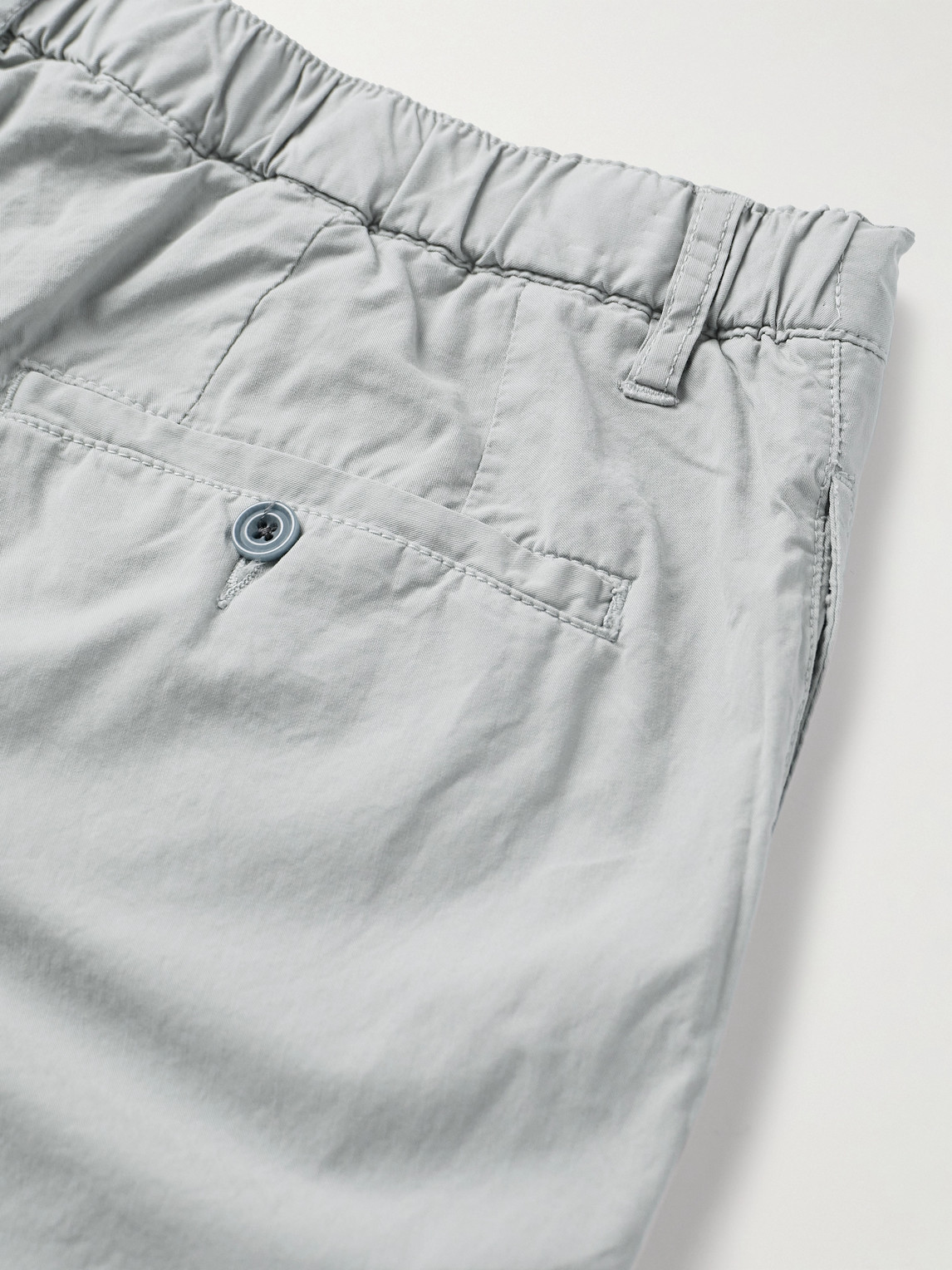 Shop Hartford Tanker Slim-fit Straight-leg Cotton Drawstring Trousers In Gray