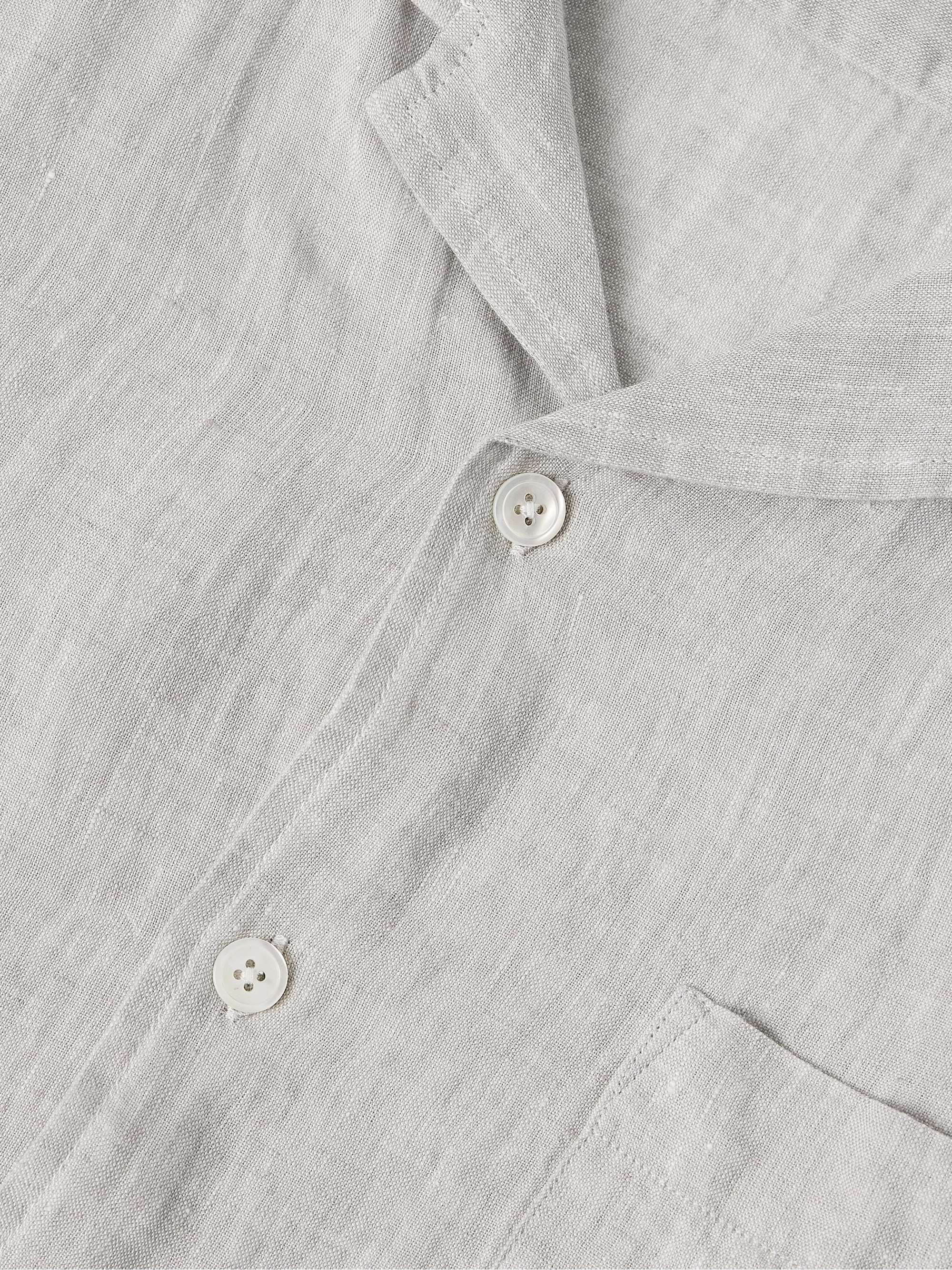 HARTFORD Palm Convertible-Collar Linen Shirt for Men | MR PORTER