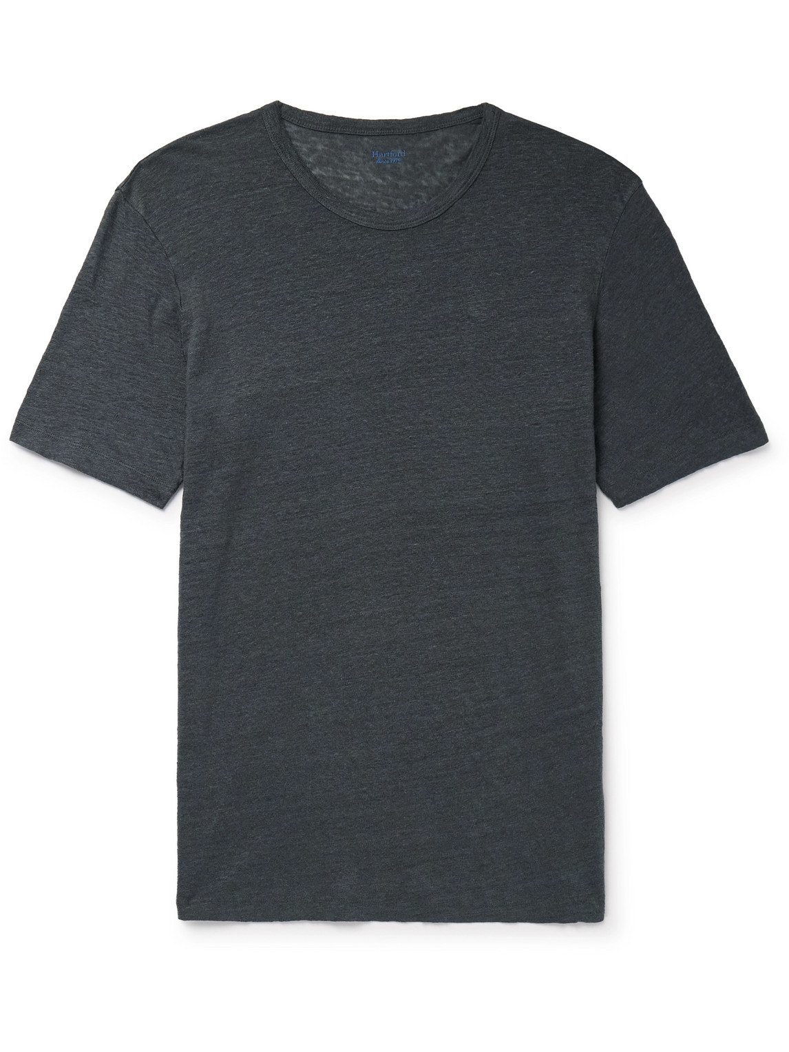 Hartford Slub Linen T-shirt In Grey