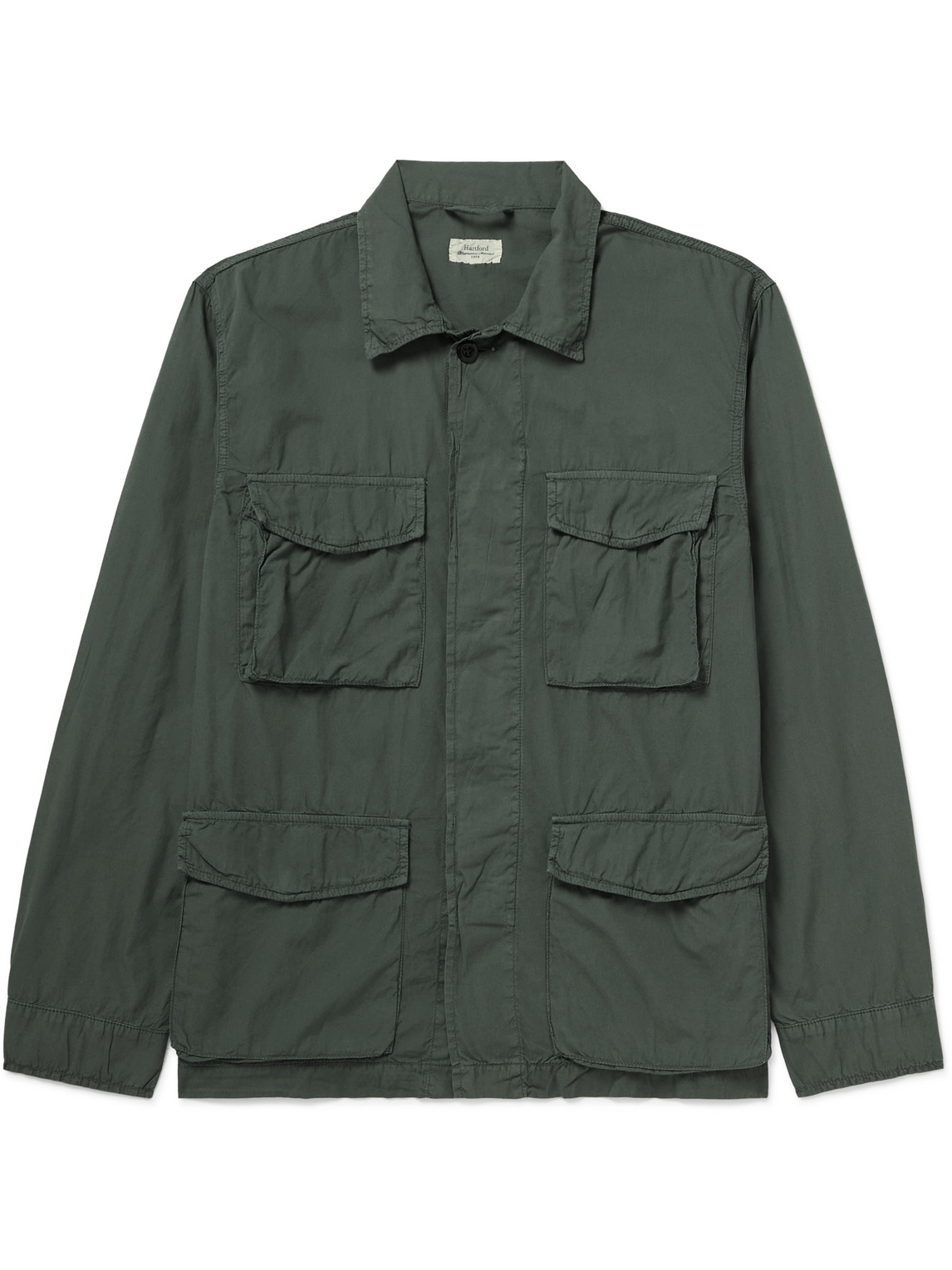 Hartford Jamewood Cotton Jacket In Green