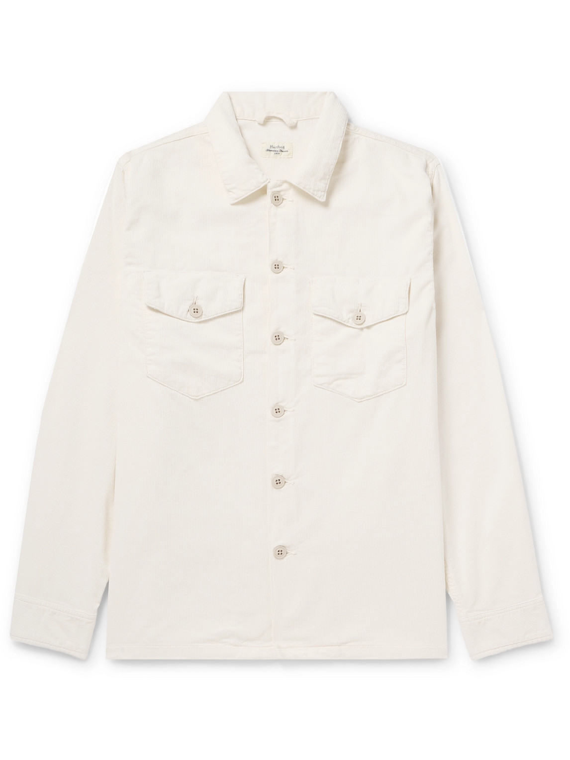 Hartford - Jame Cotton-Corduroy Overshirt - Men - Neutrals - XXL