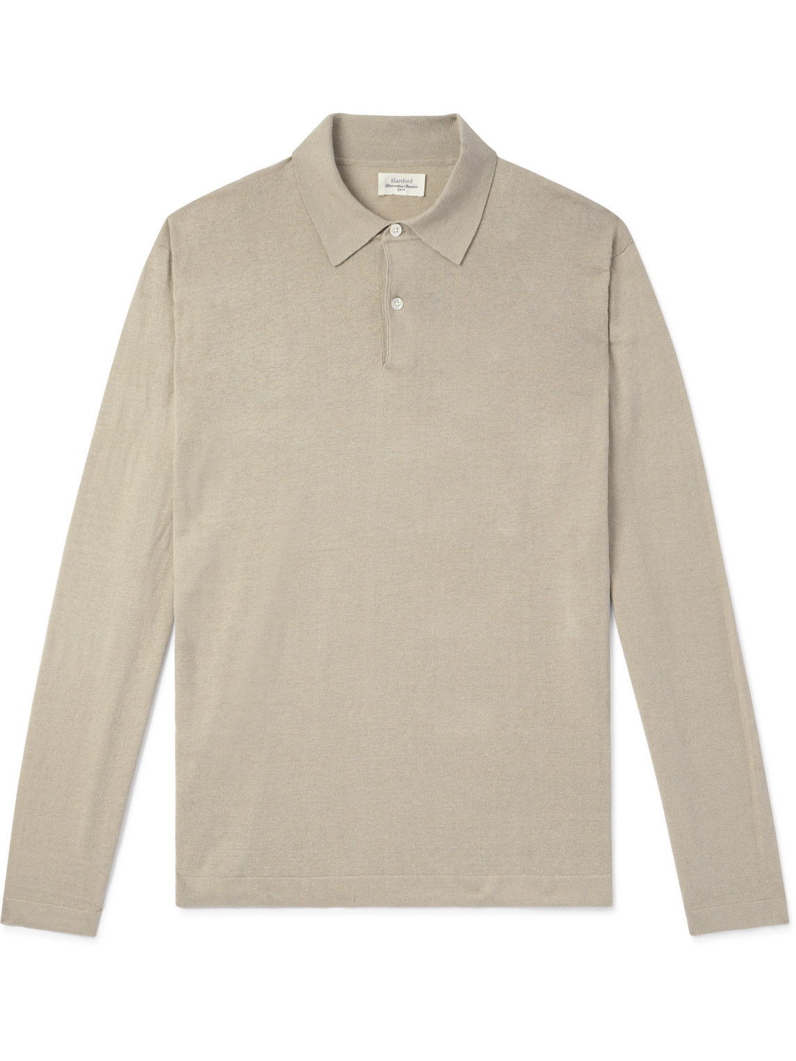 Hartford Linen And Cotton-blend Polo Shirt In Neutrals