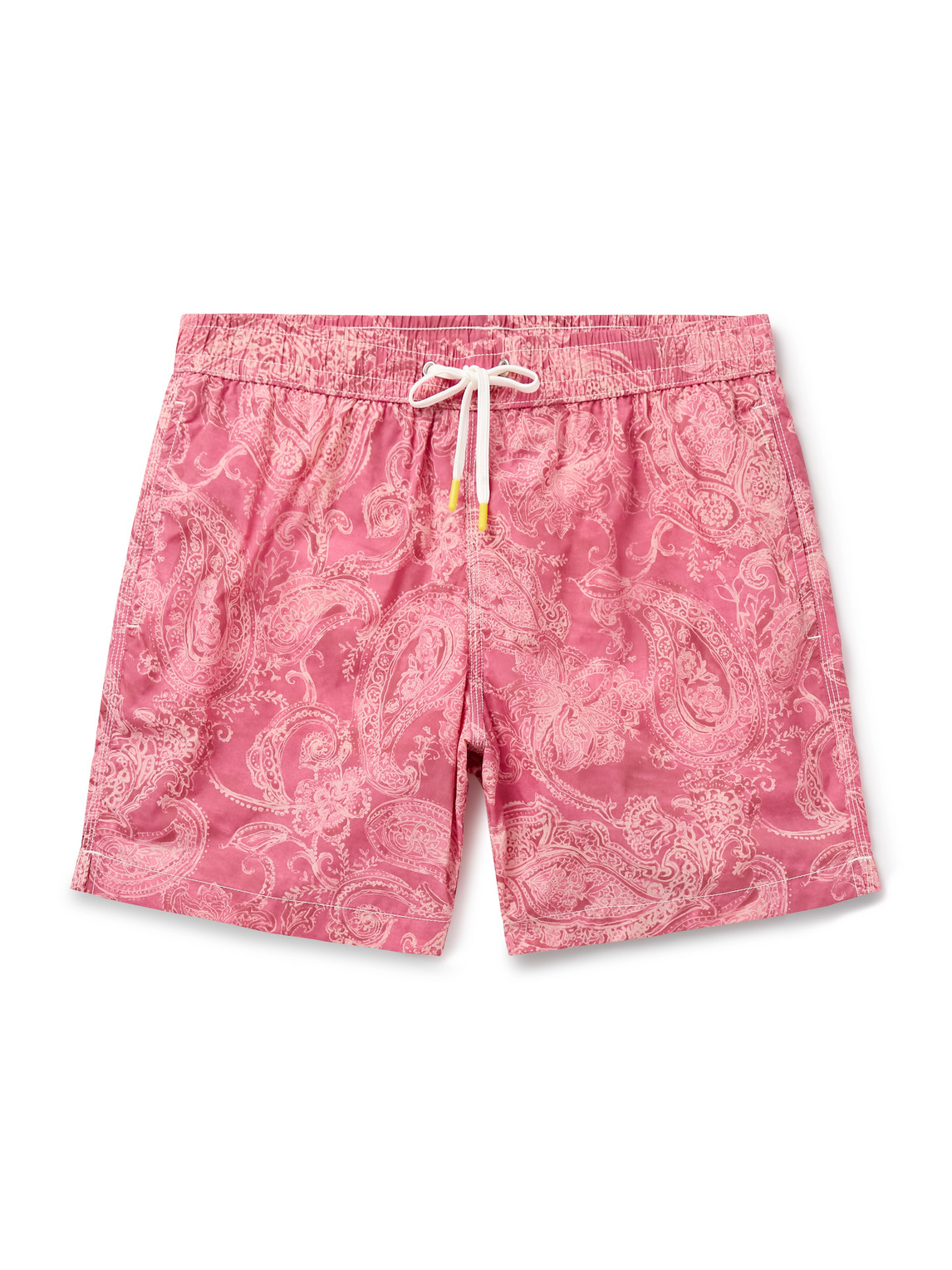 Hartford Straight-leg Mid-length Paisley-print Recycled Swim Shorts In Pink