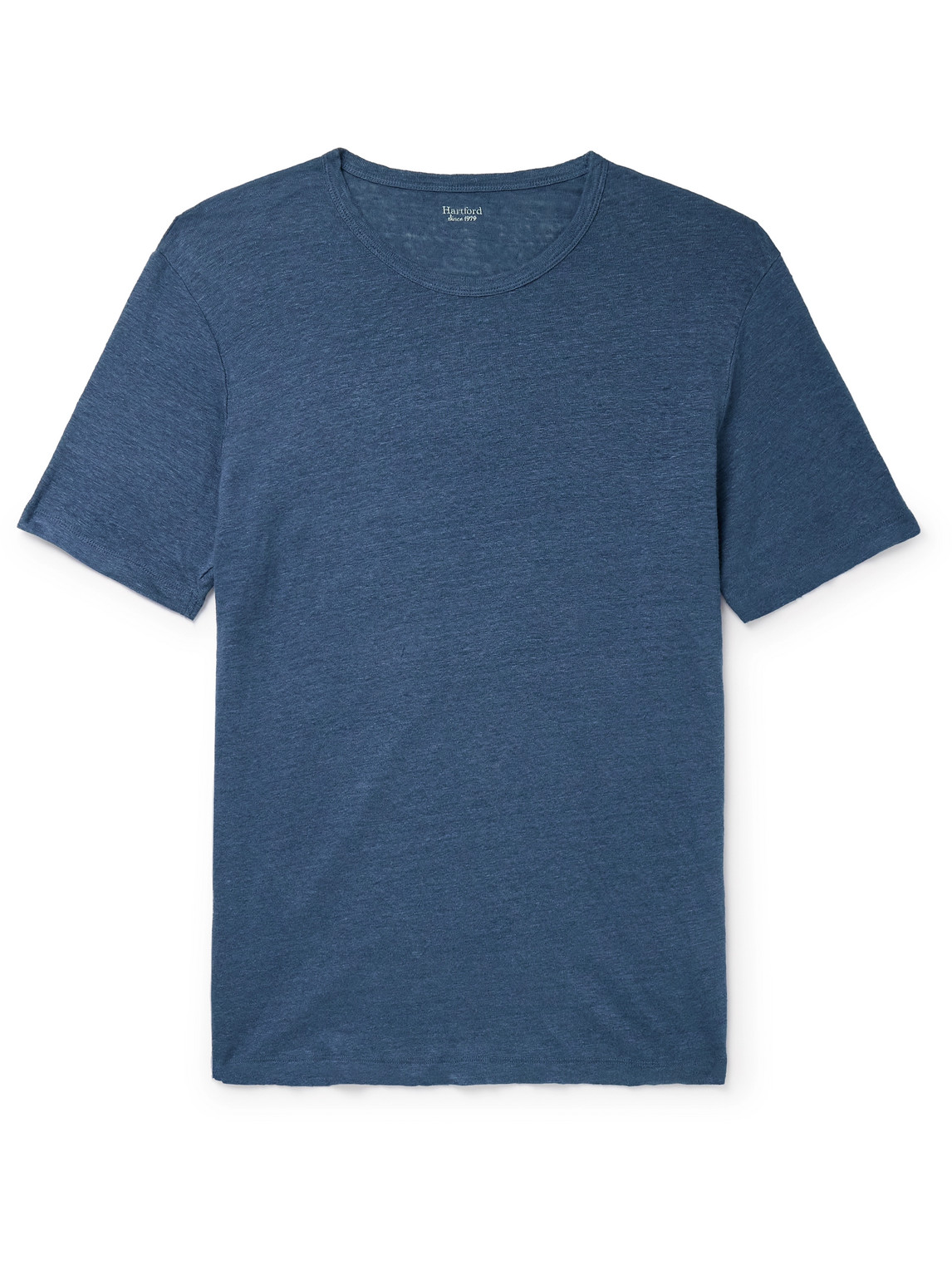 Hartford Slub Linen T-shirt In Blue