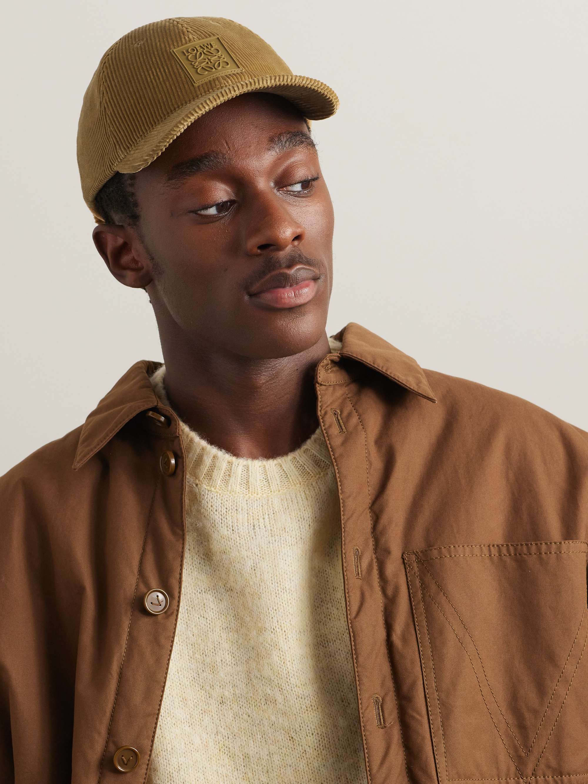 LOEWE Logo-Appliquéd Cotton-Corduroy Baseball Cap for Men | MR PORTER