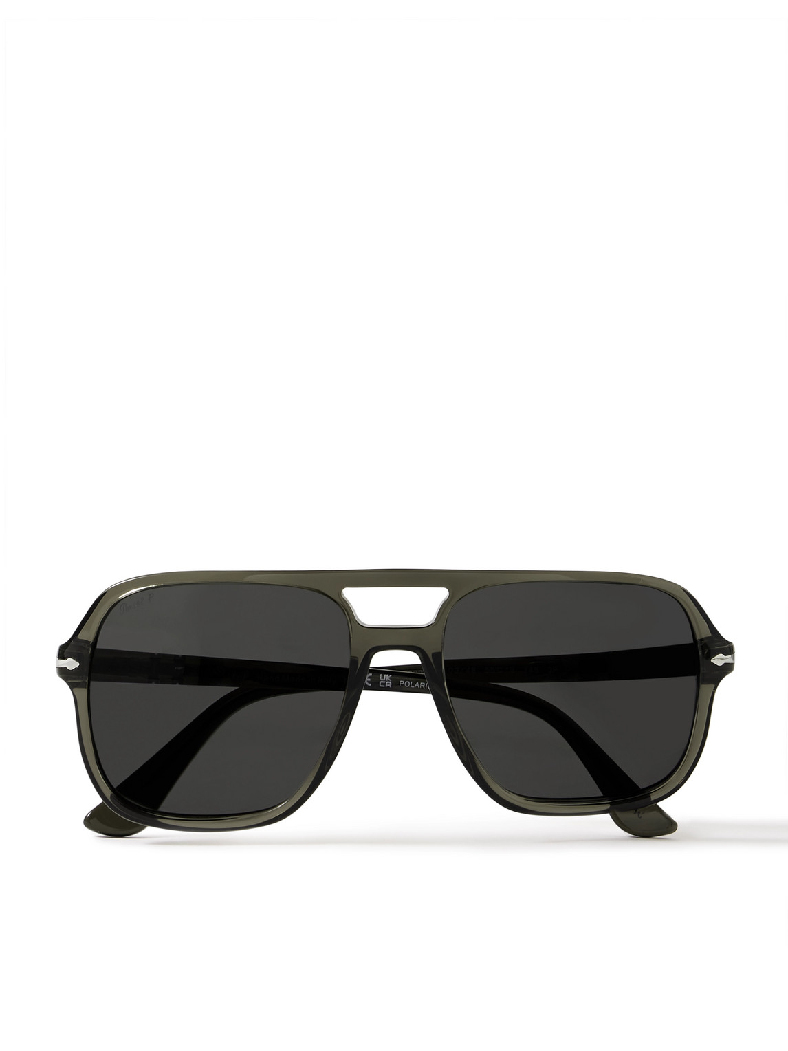 Persol Aviator-style Acetate Sunglasses In Gray