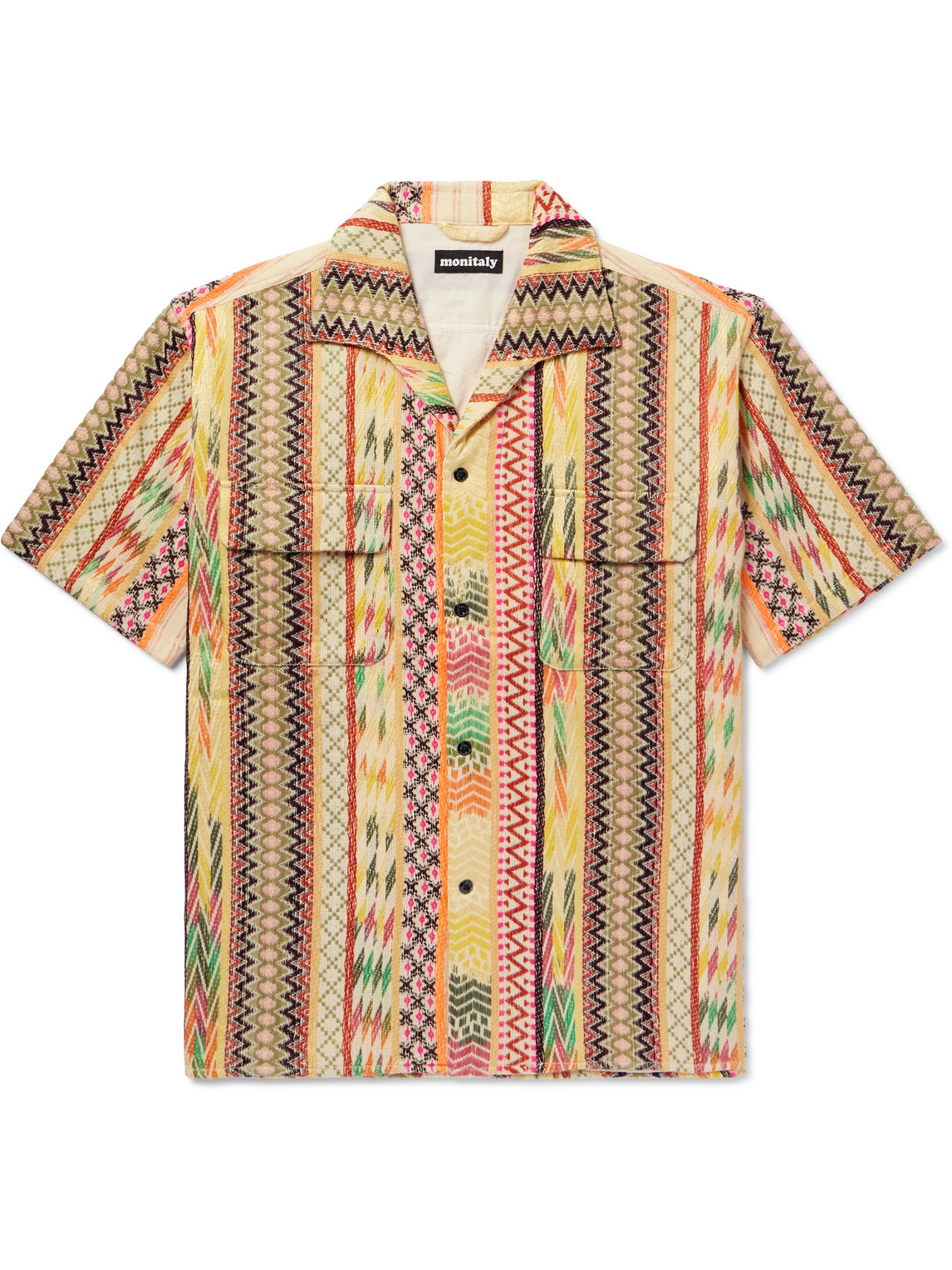 50's Milano Embroidered Cotton-Blend Jacquard Shirt