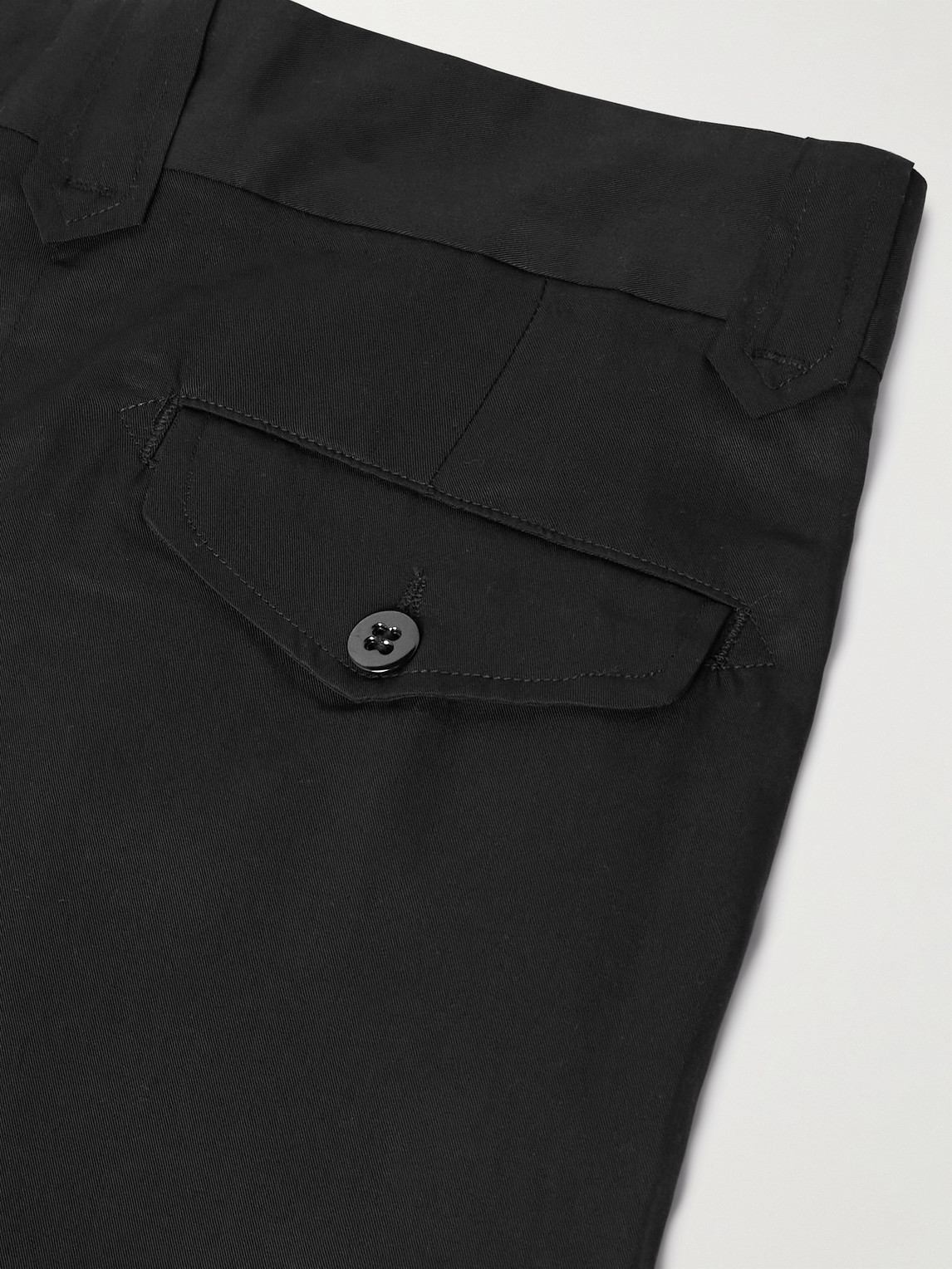 Shop Monitaly Straight-leg Lyocell Trousers In Black