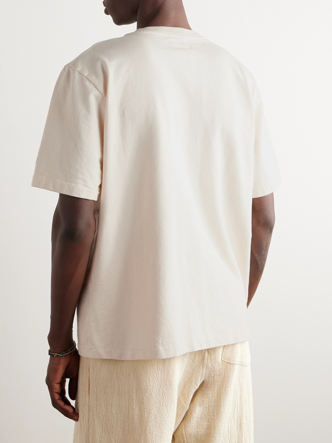 MONITALY CROCHET-TRIMMED COTTON-JERSEY T-SHIRT