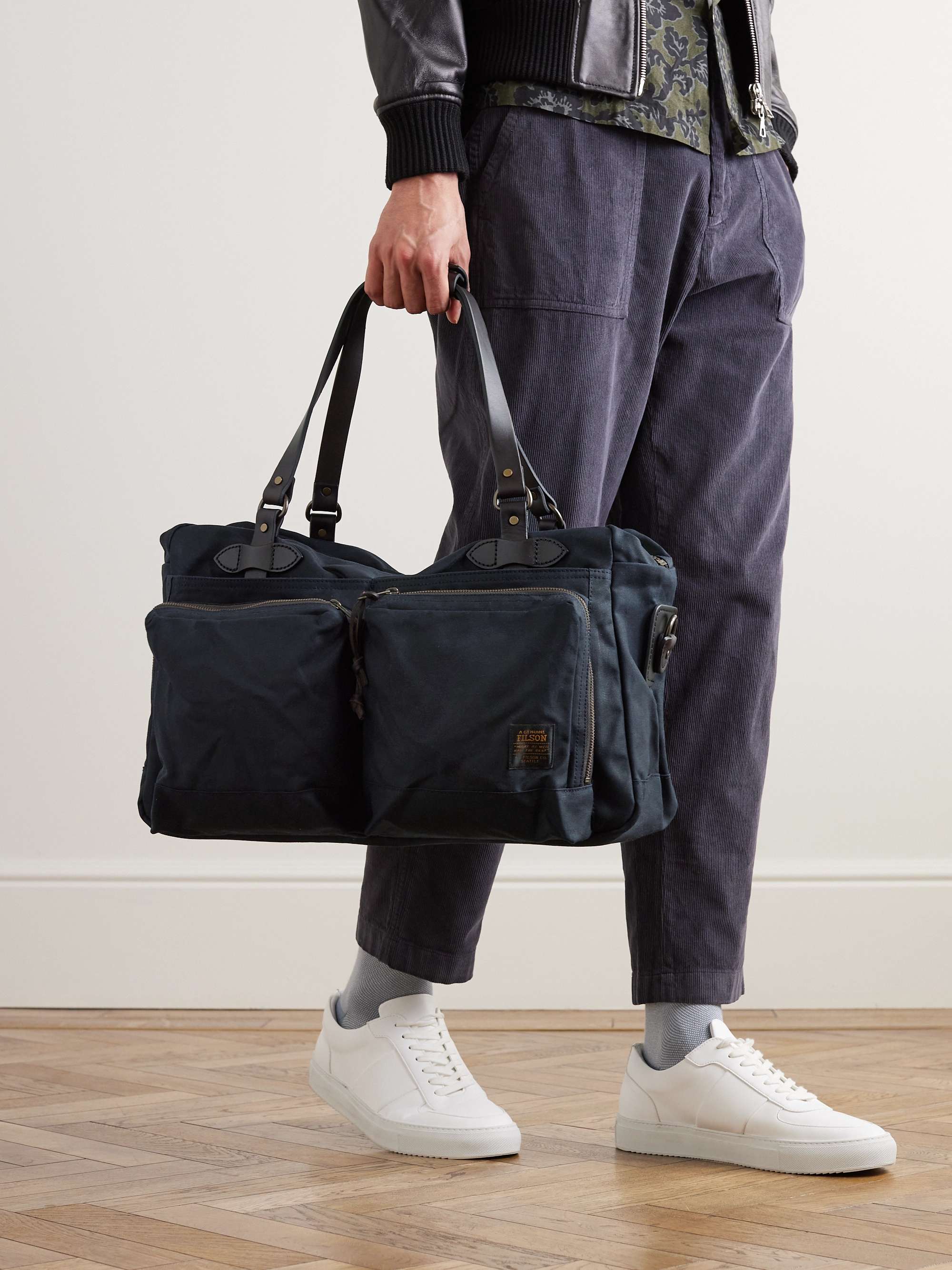 FILSON 48 Hour LeatherTrimmed Waxed CottonCanvas Duffle Bag for Men