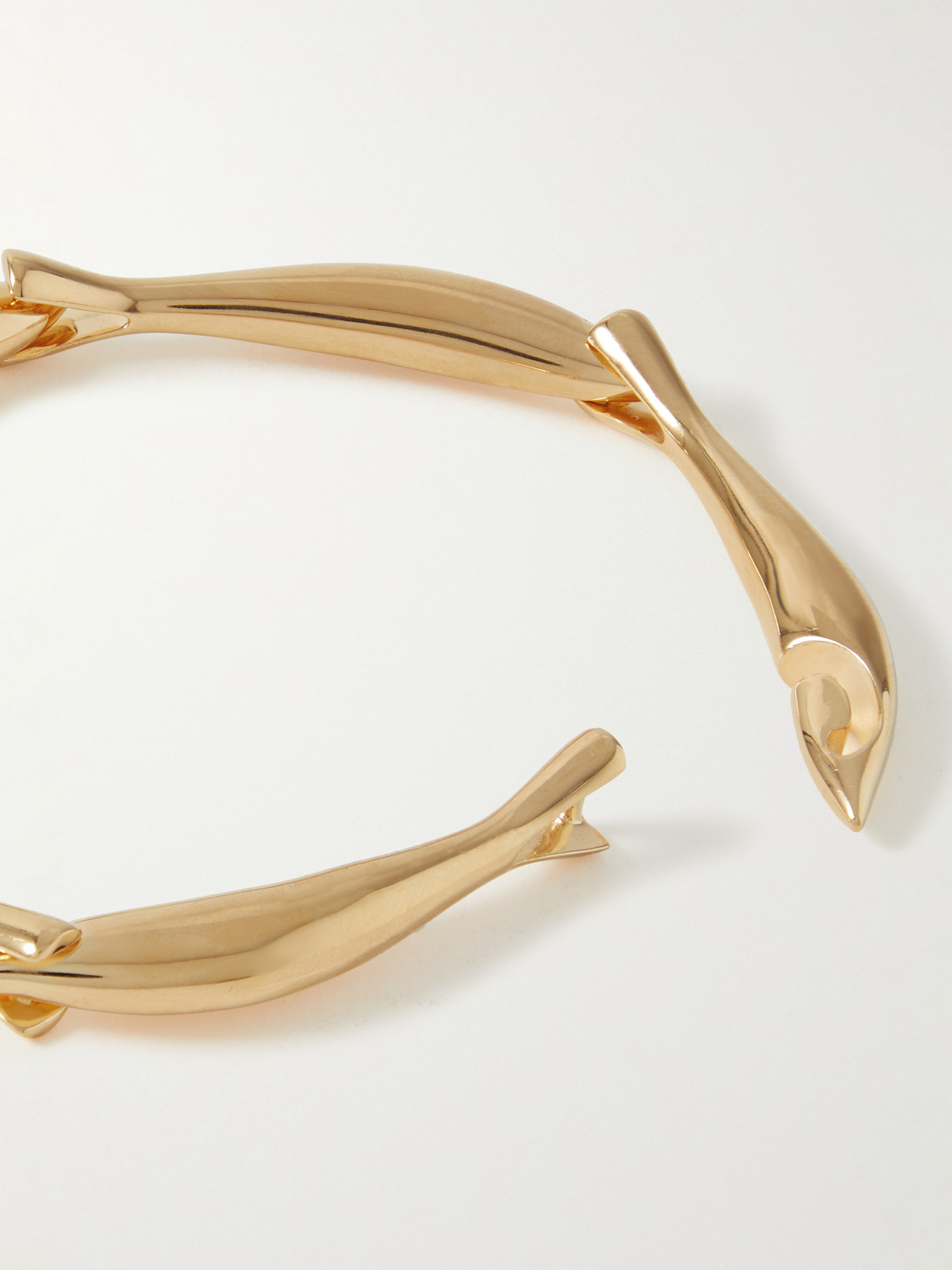 Shop Bottega Veneta Sardine Gold-plated Bracelet