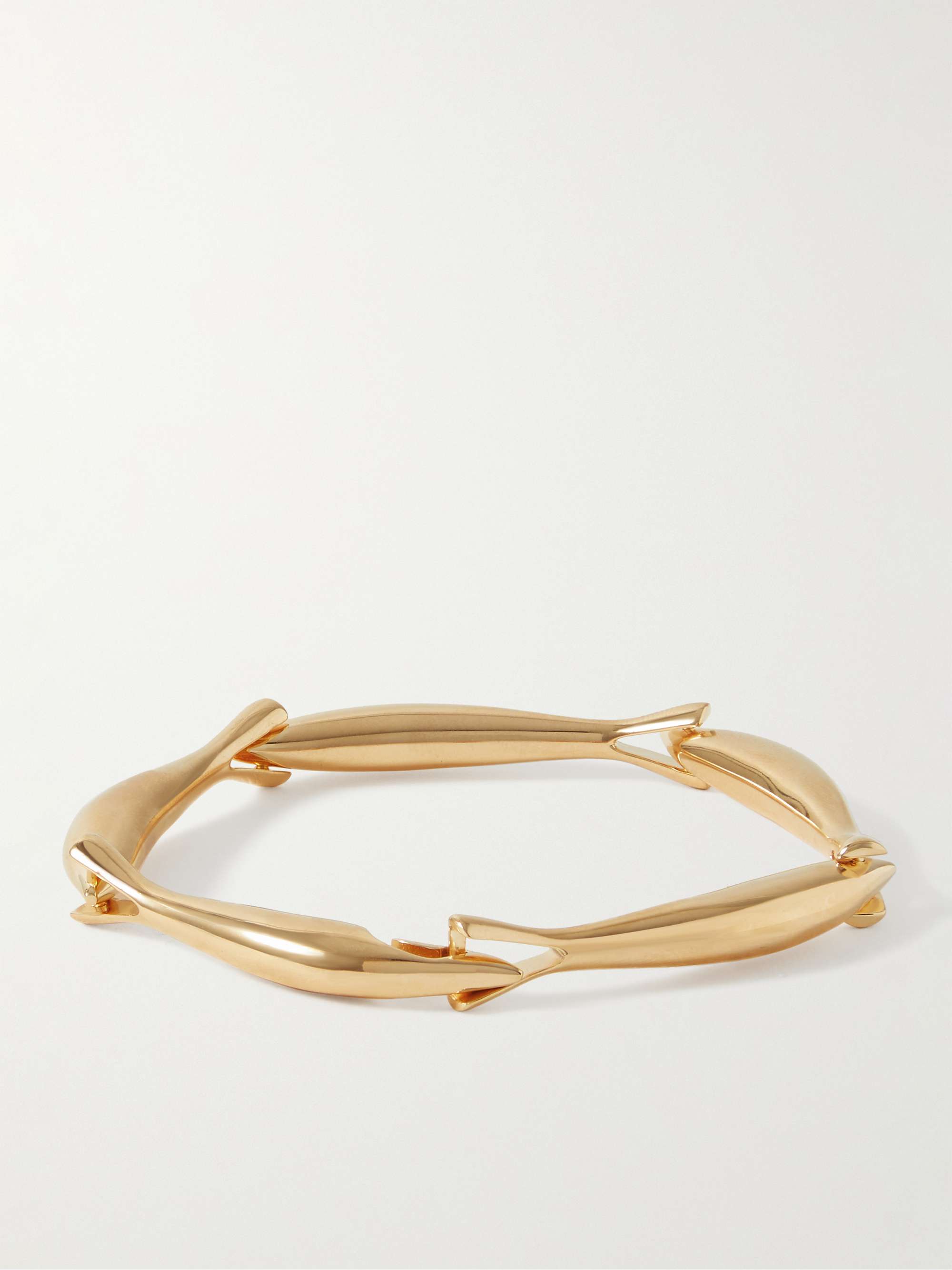 Bottega Veneta Men's Gold-Plated Enamel Bracelet