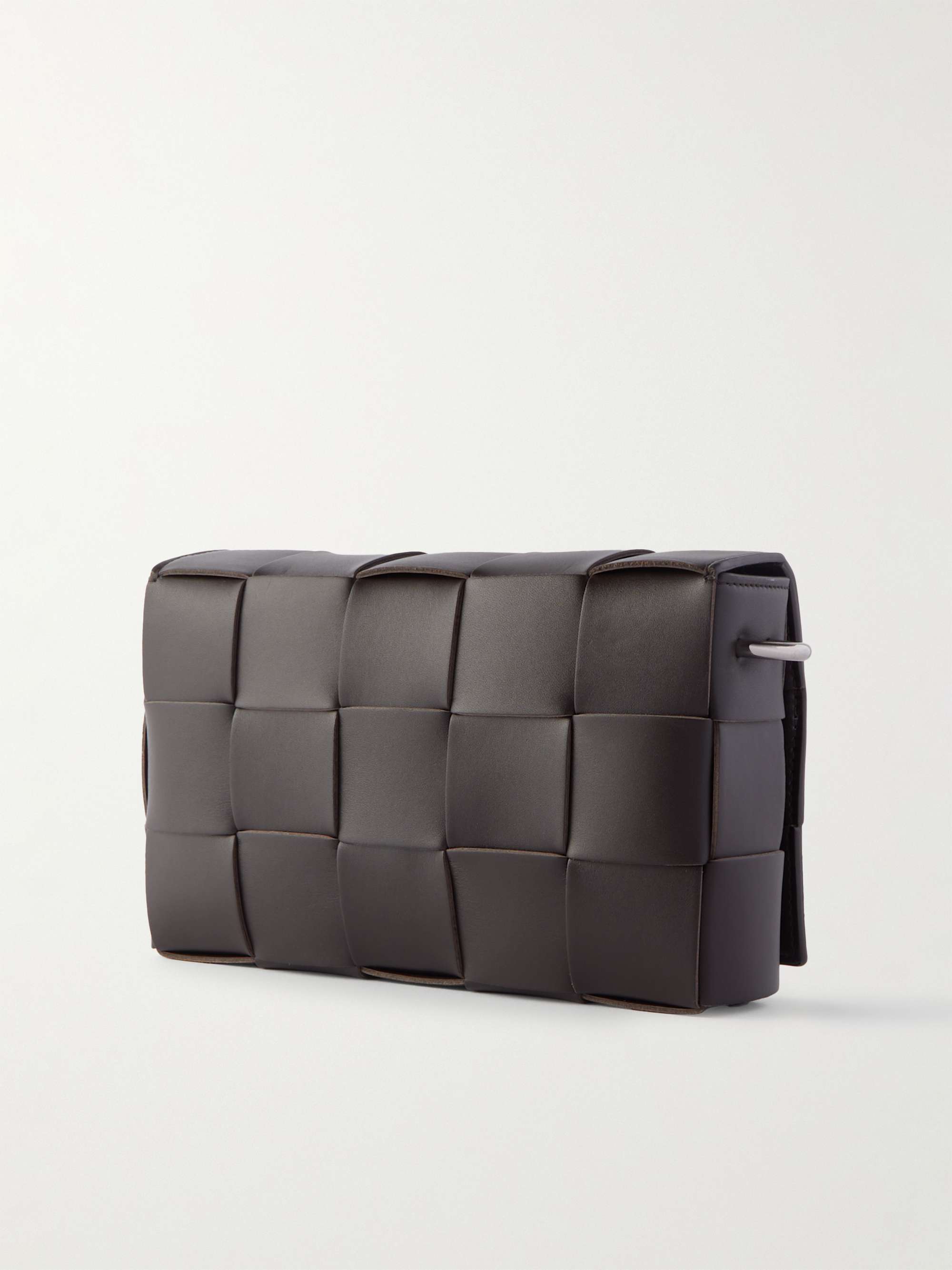 BOTTEGA VENETA Cassette Intrecciato Leather Messenger Bag
