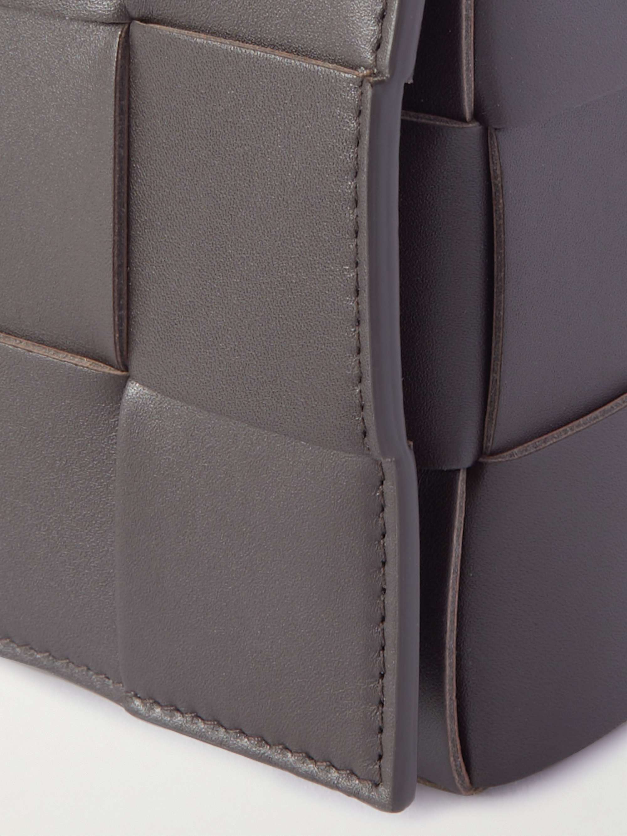 BOTTEGA VENETA Cassette Intrecciato Leather Messenger Bag