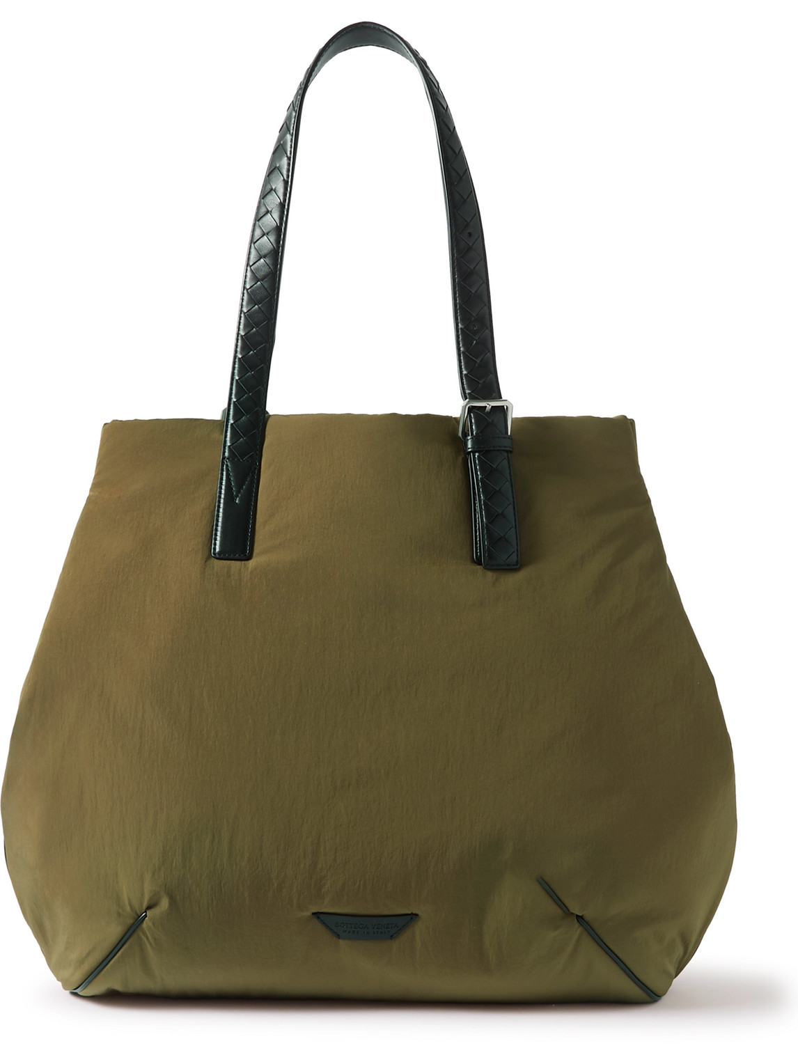Bottega Veneta Padded Paper Nylon And Intrecciato Leather Tote Bag 