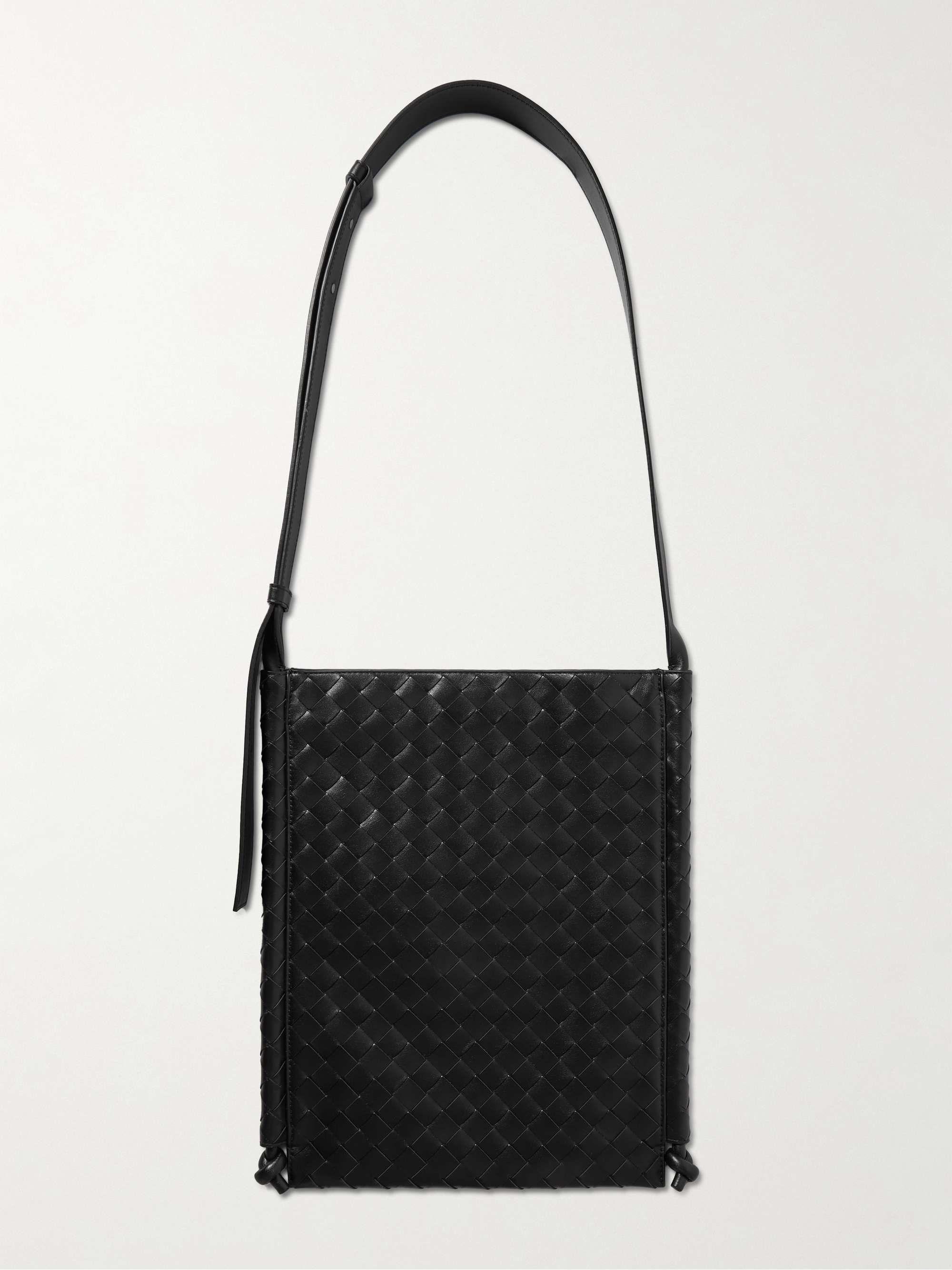 BOTTEGA VENETA Intrecciato Leather Messenger Bag for Men | MR PORTER