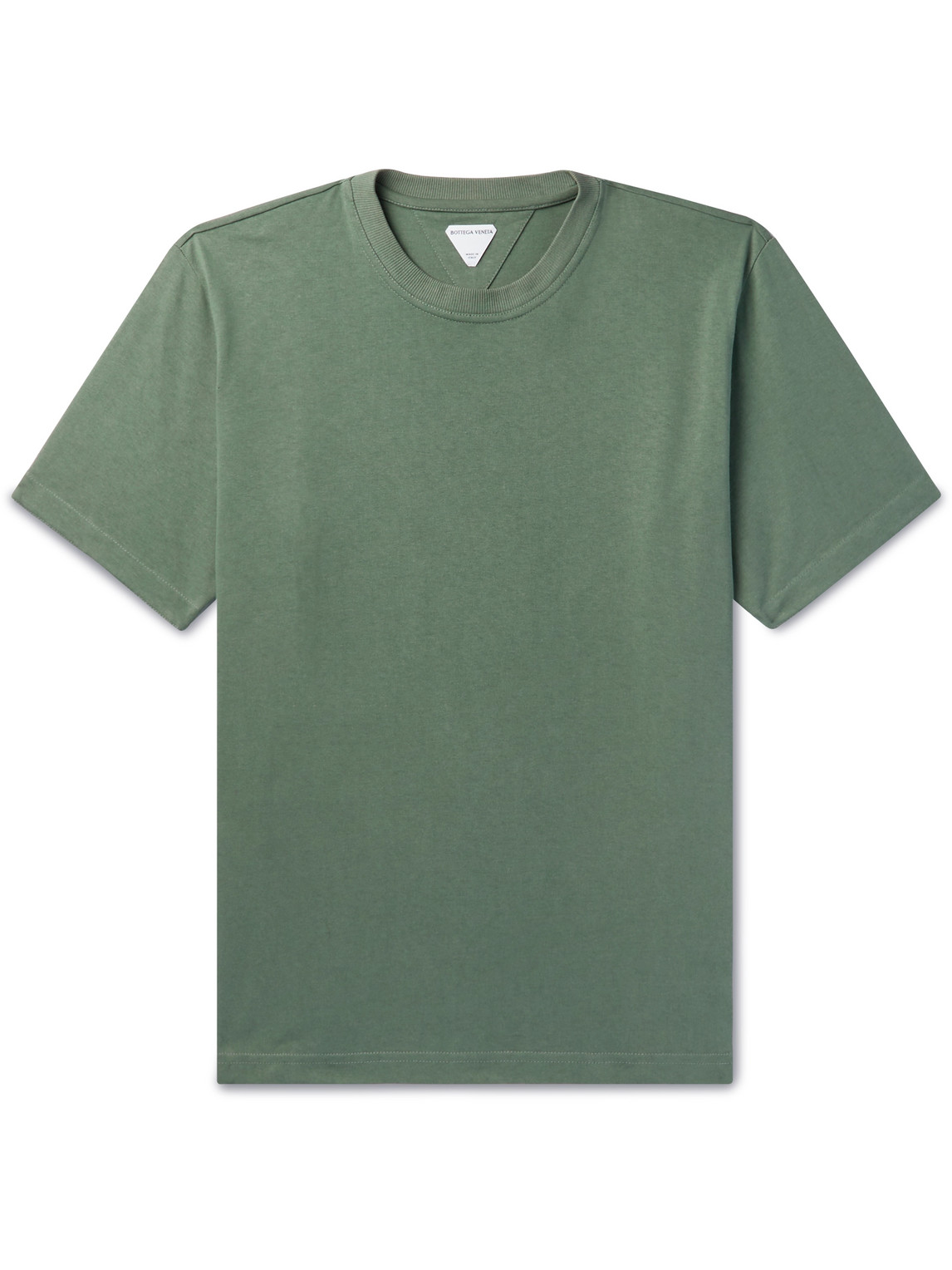 Shop Bottega Veneta Sunrise Cotton-jersey T-shirt In Green