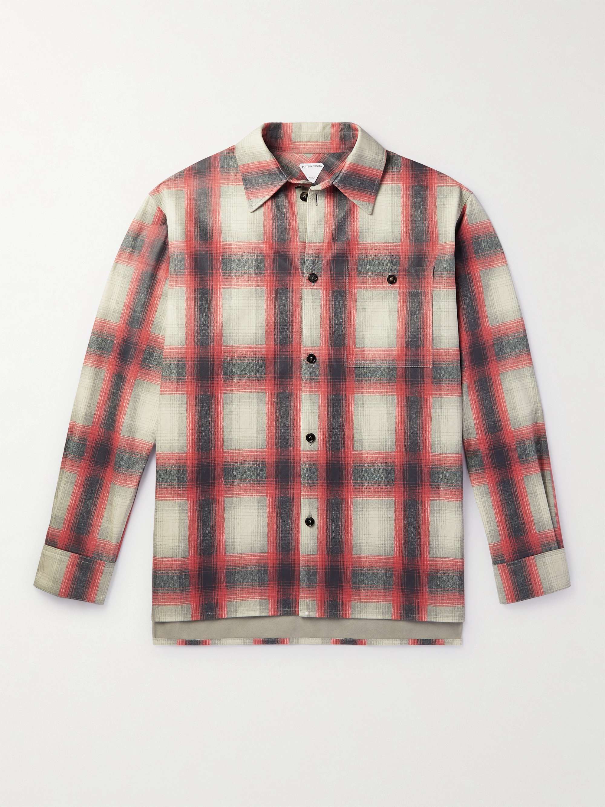 BOTTEGA VENETA Checked Nubuck Shirt for Men | MR PORTER