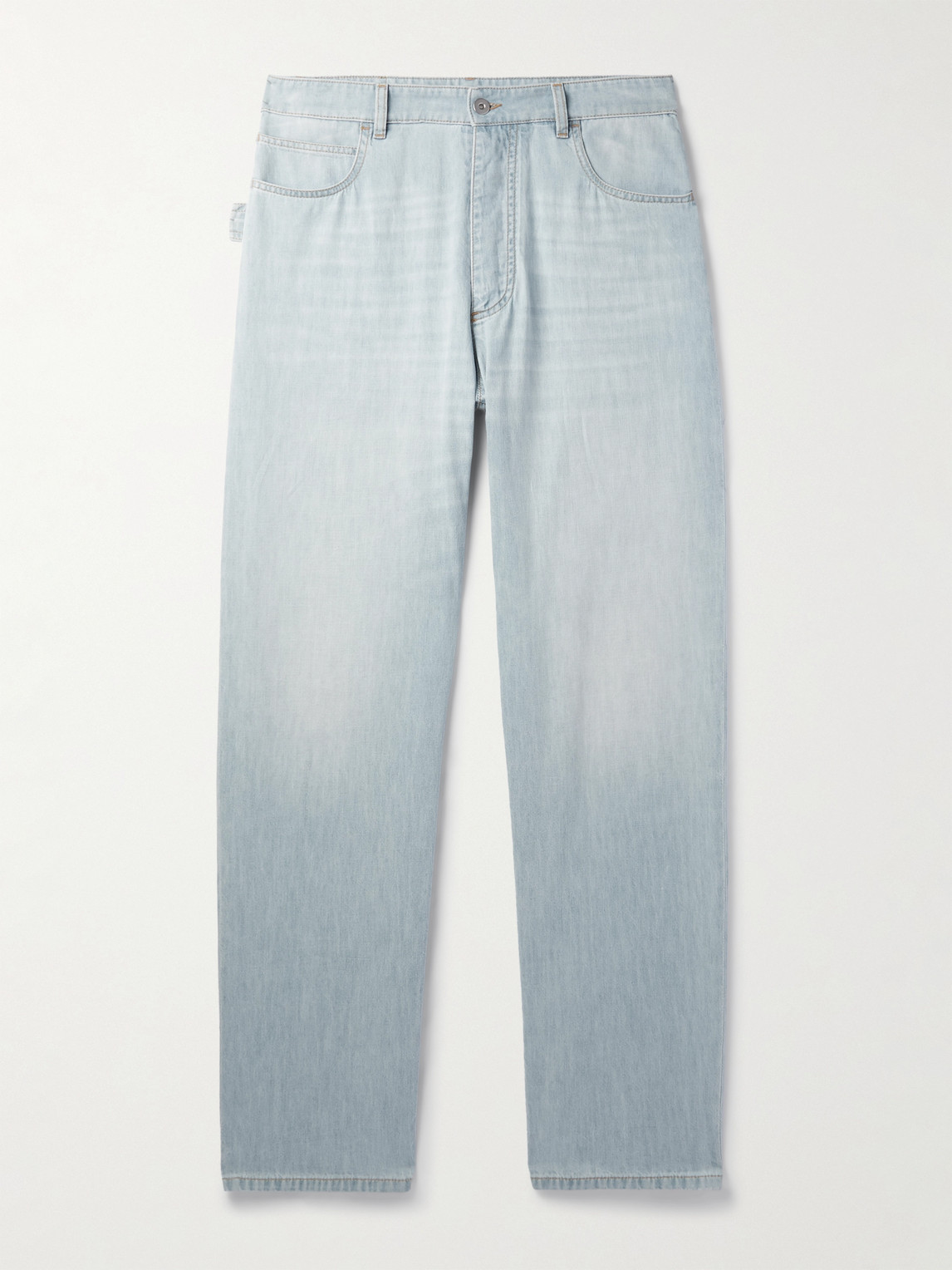 Straight-Leg Bleached Jeans