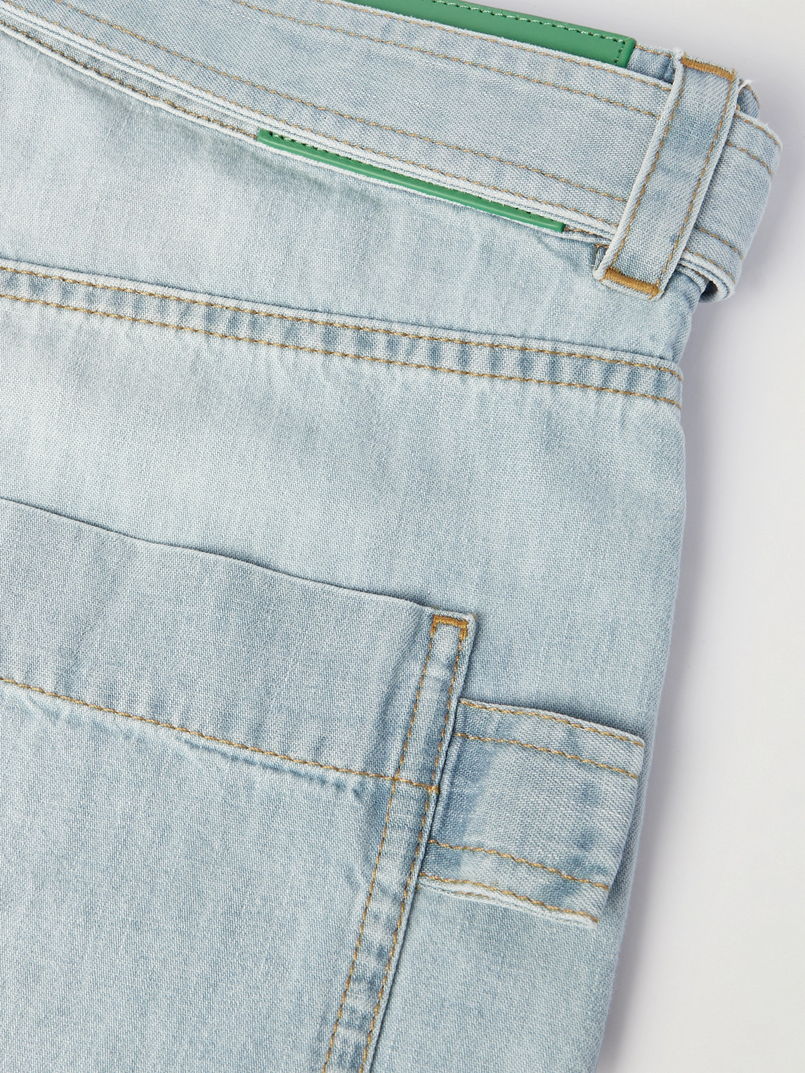 BOTTEGA VENETA STRAIGHT-LEG BELTED DENIM SHORTS