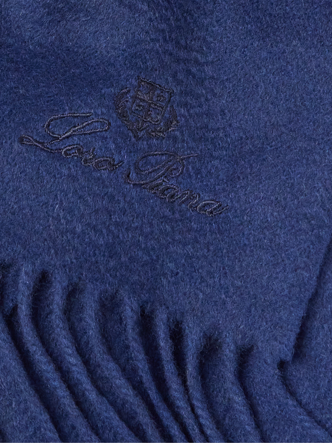 Shop Loro Piana Fringed Cashmere Scarf In Blue