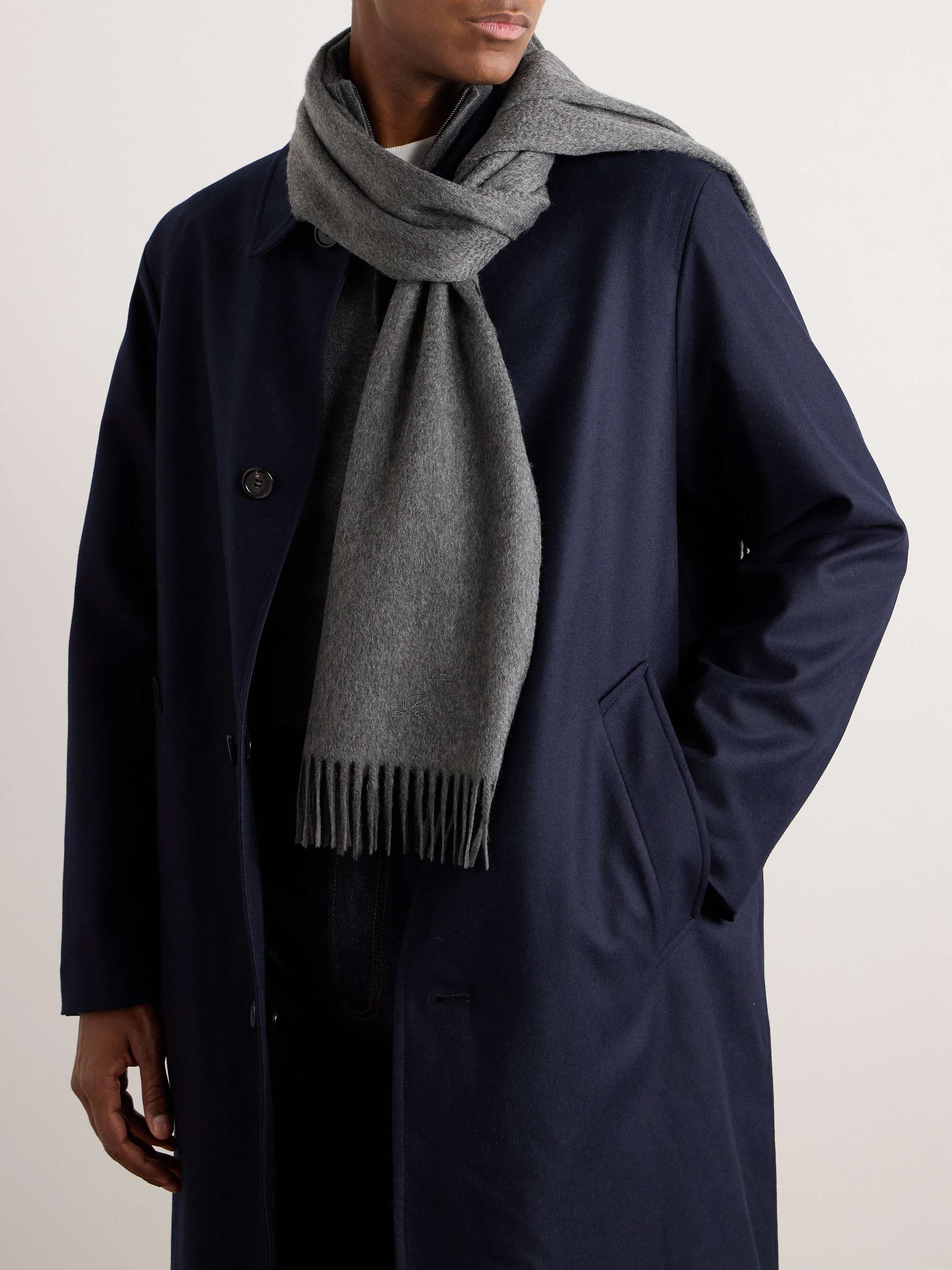 LORO PIANA Fringed Cashmere Scarf for Men | MR PORTER