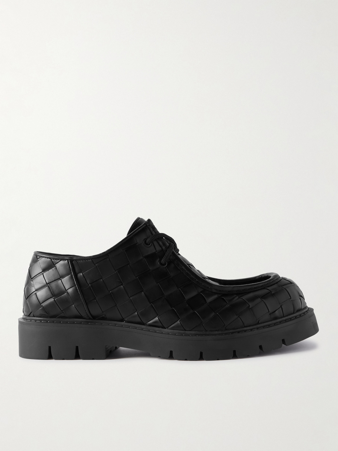 Bottega Veneta Intrecciato Leather Derby Shoes - Men