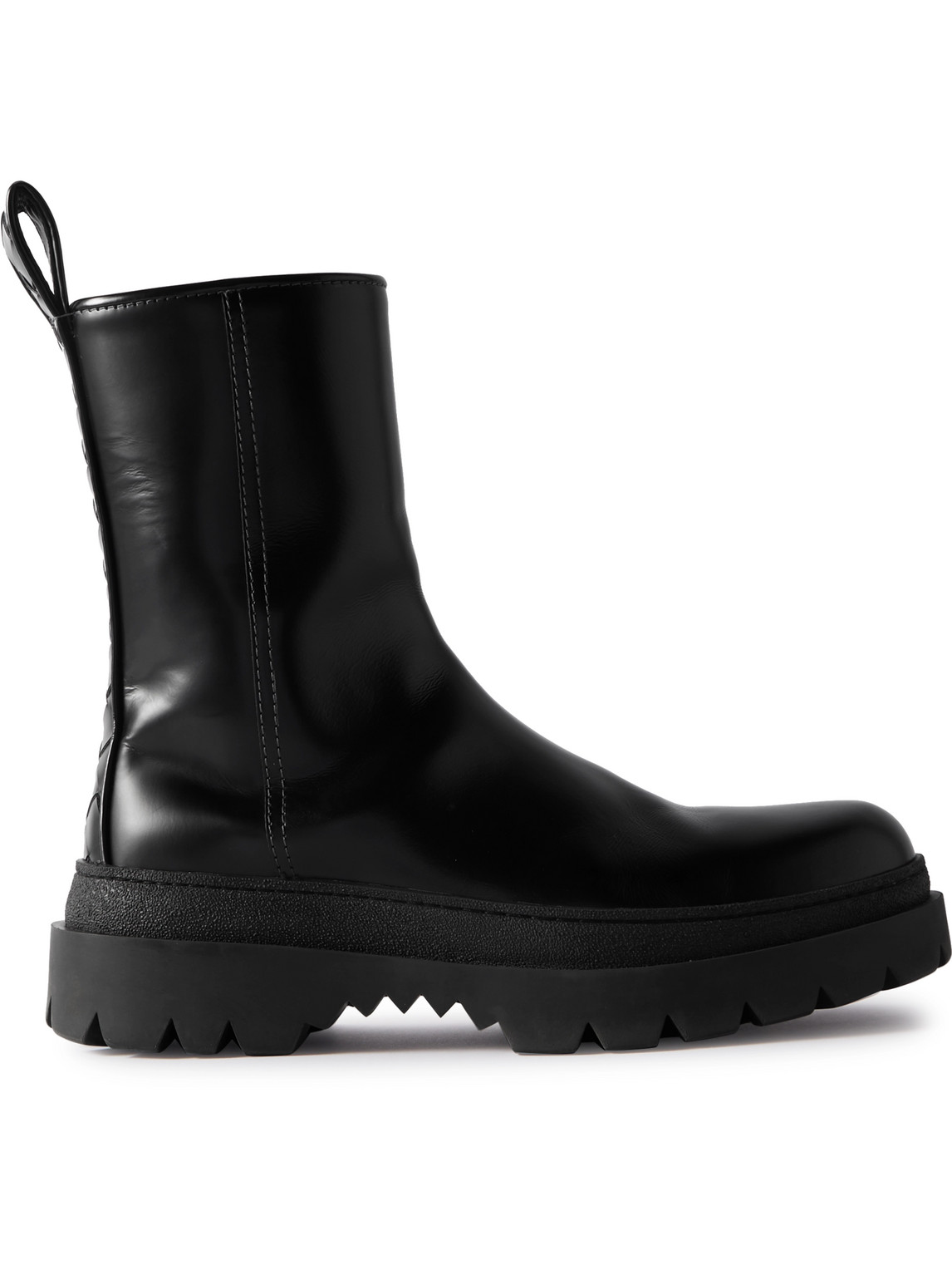 Bottega Veneta Leather Boots In Black