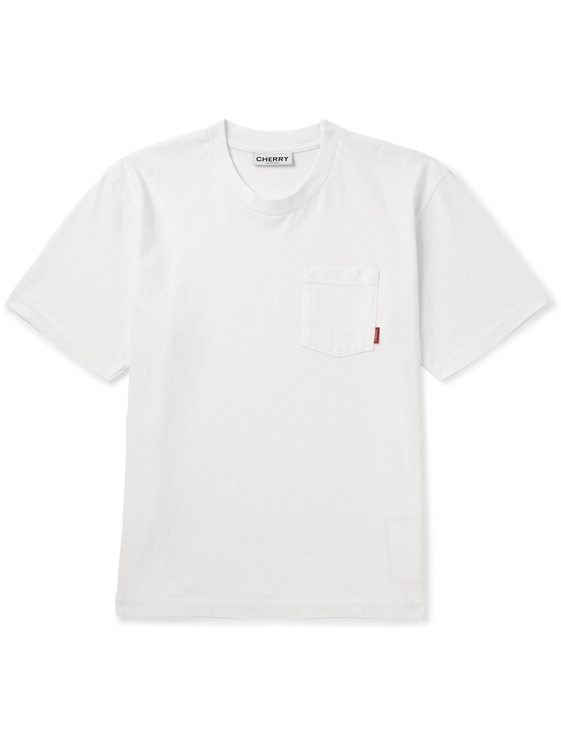 Cherry Los Angeles Logo-appliquéd Garment-dyed Cotton-jersey T-shirt In White
