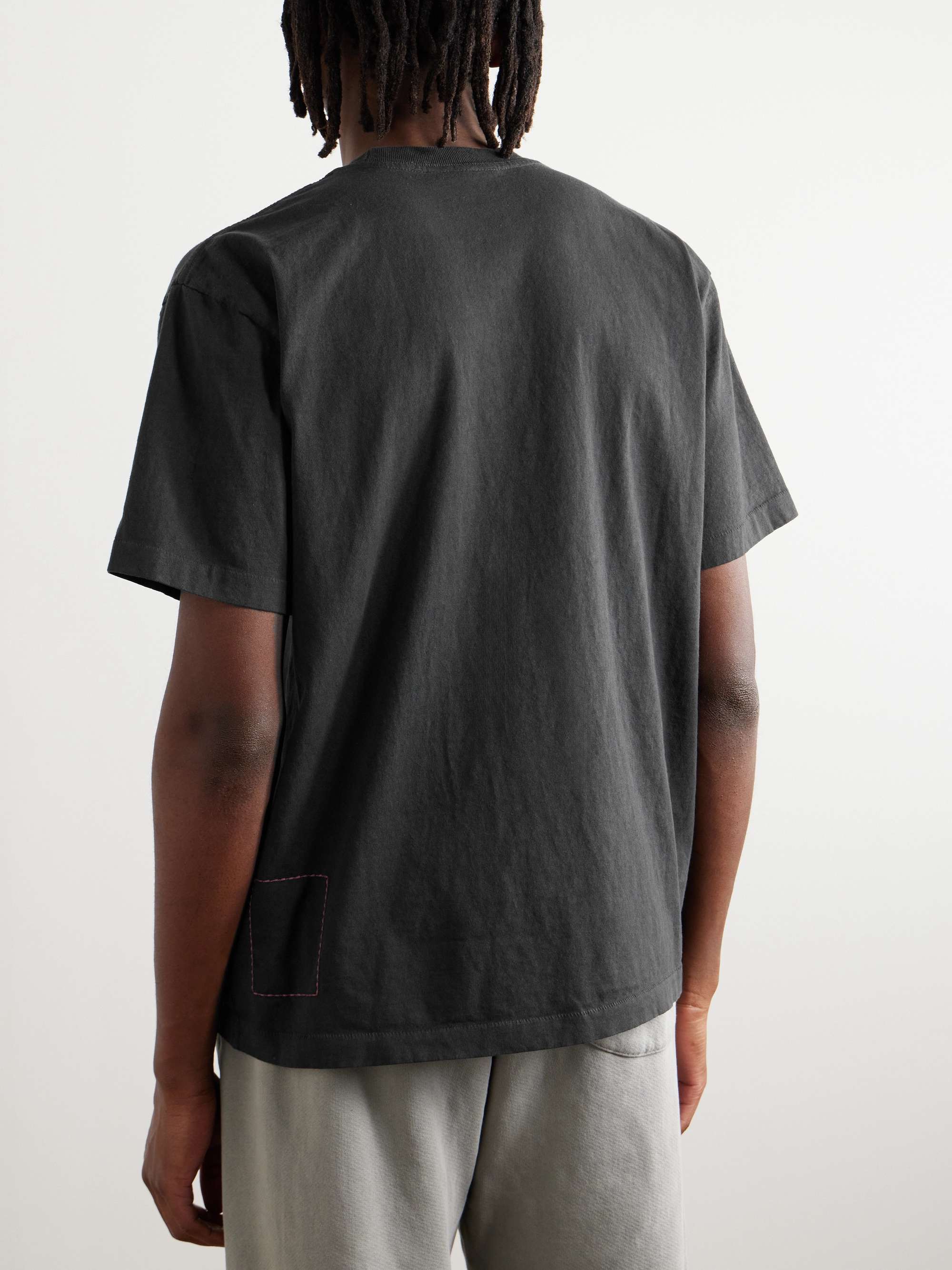 CHERRY LOS ANGELES Logo-Appliquéd Garment-Dyed Cotton-Jersey T-Shirt ...