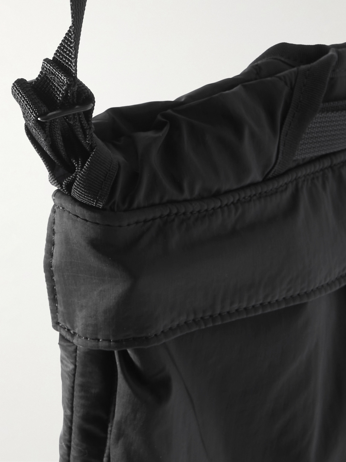 Shop Kaptain Sunshine Flight Padded Nylon-ripstop Messenger Bag In Black