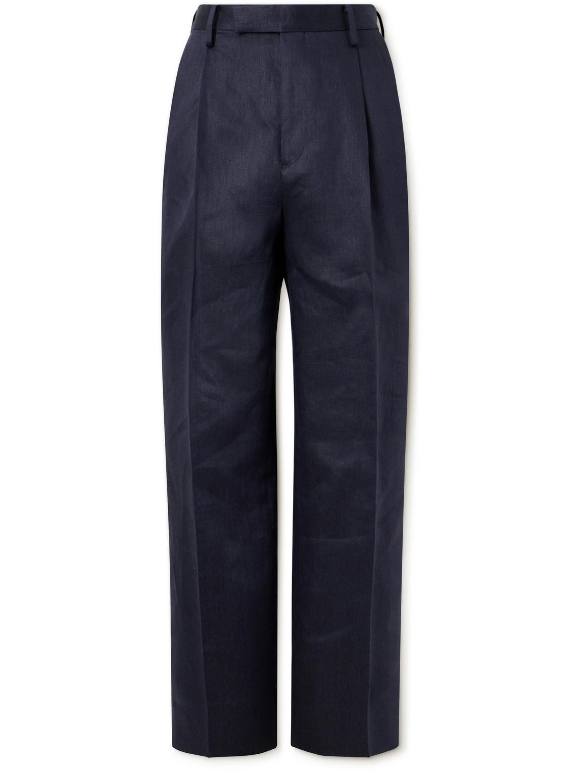 Straight-Leg Linen Suit Trousers