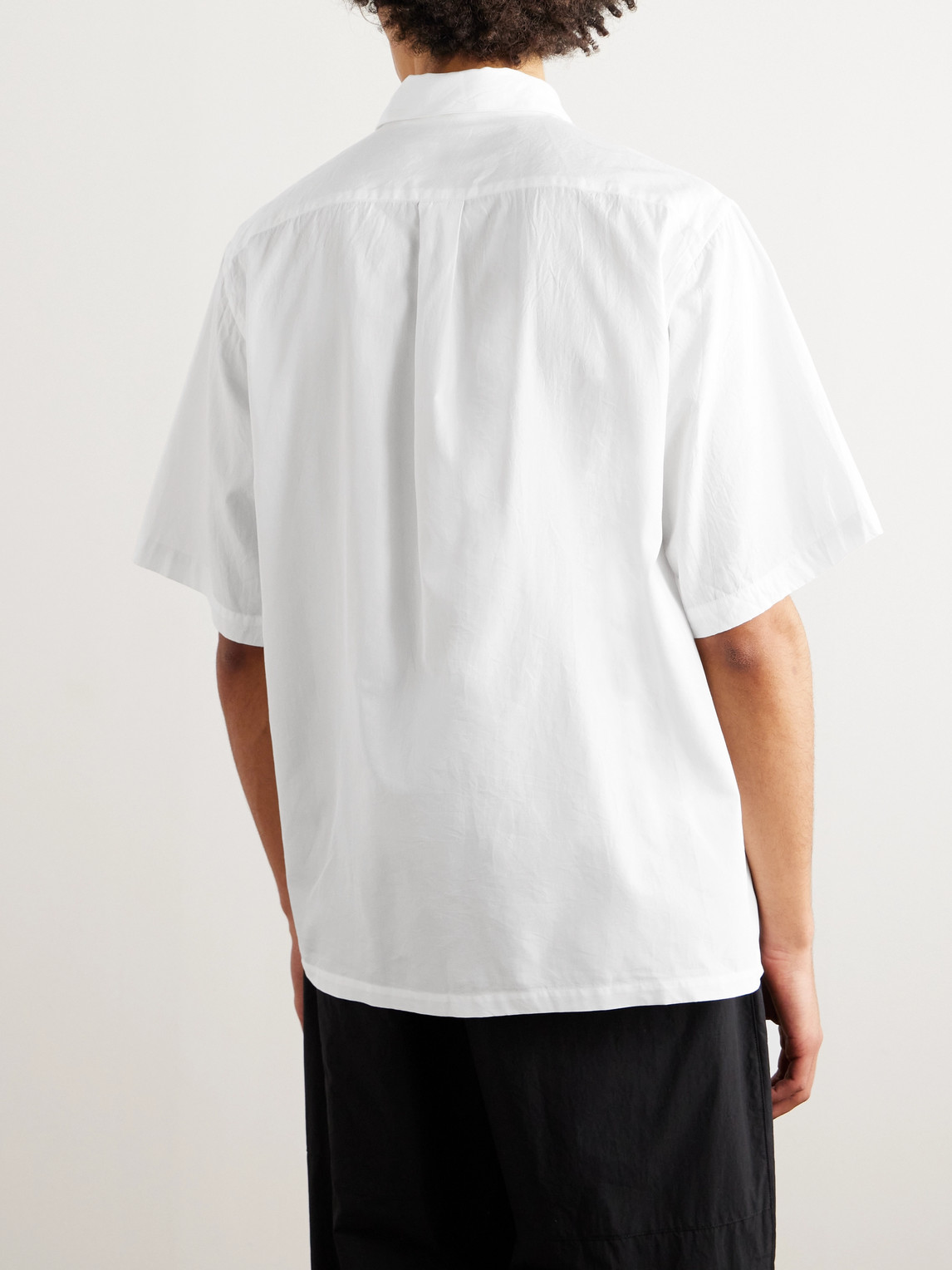 Shop Kaptain Sunshine Cotton And Silk-blend Shirt In White
