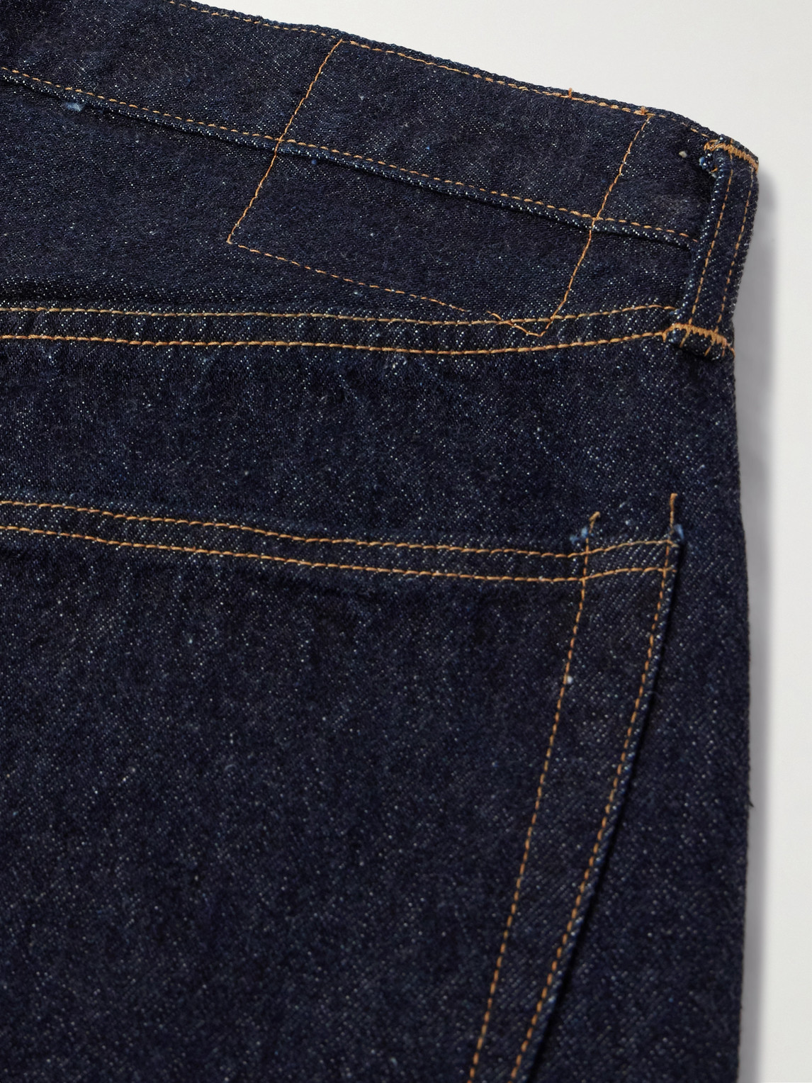 Shop Kaptain Sunshine Straight-leg Selvedge Jeans In Blue