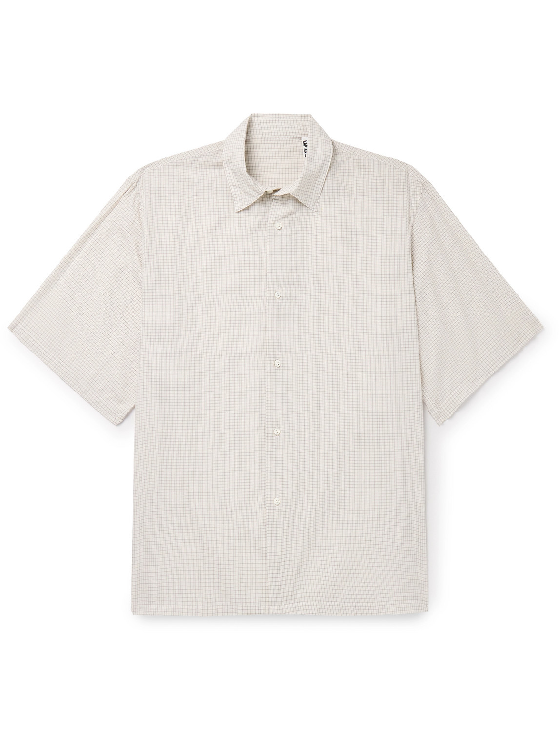 Kaptain Sunshine Checked Cotton-voile Shirt In Neutrals