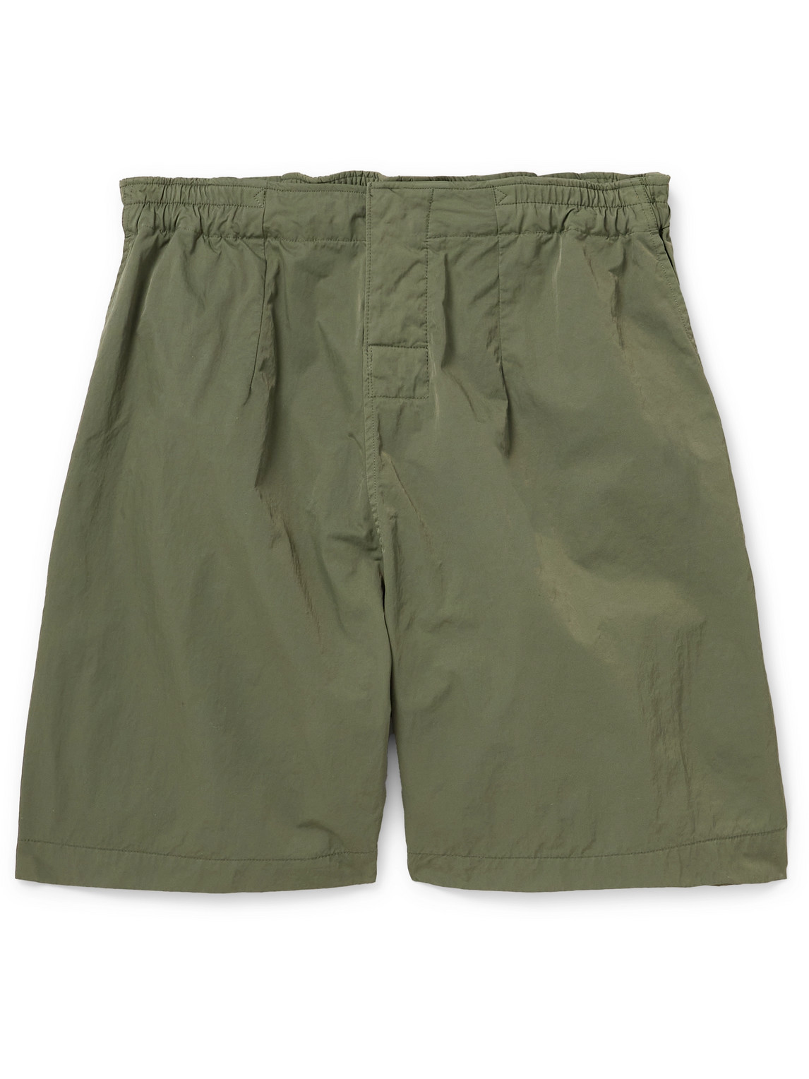 Kaptain Sunshine Straight-leg Nylon Shorts In Green