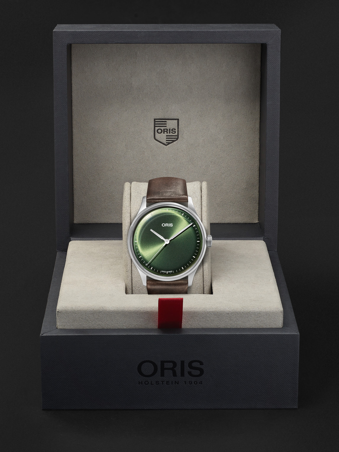 Shop Oris Artelier S Automatic 38mm Stainless Steel And Leather Watch, Ref. No. 01 733 7762 4057-07 5 20 70fc In Green