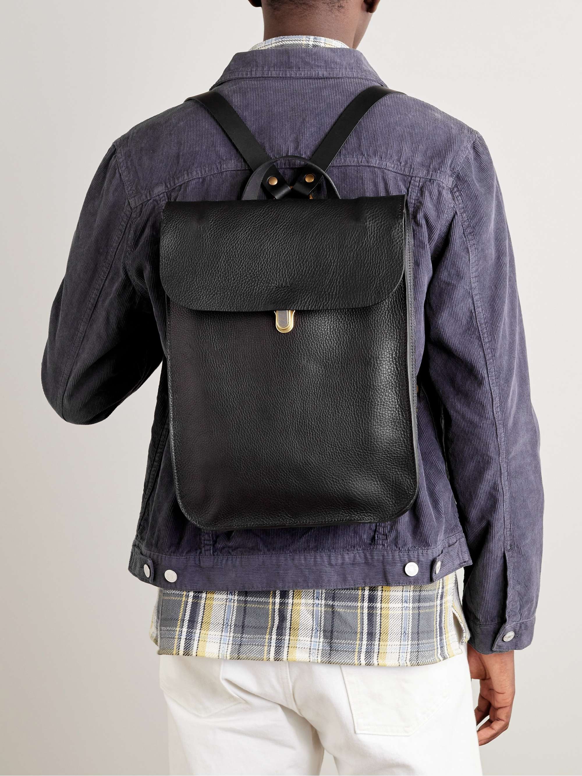 BLEU DE CHAUFFE Arlo Vegetable Tanned Full Grain Leather Backpack