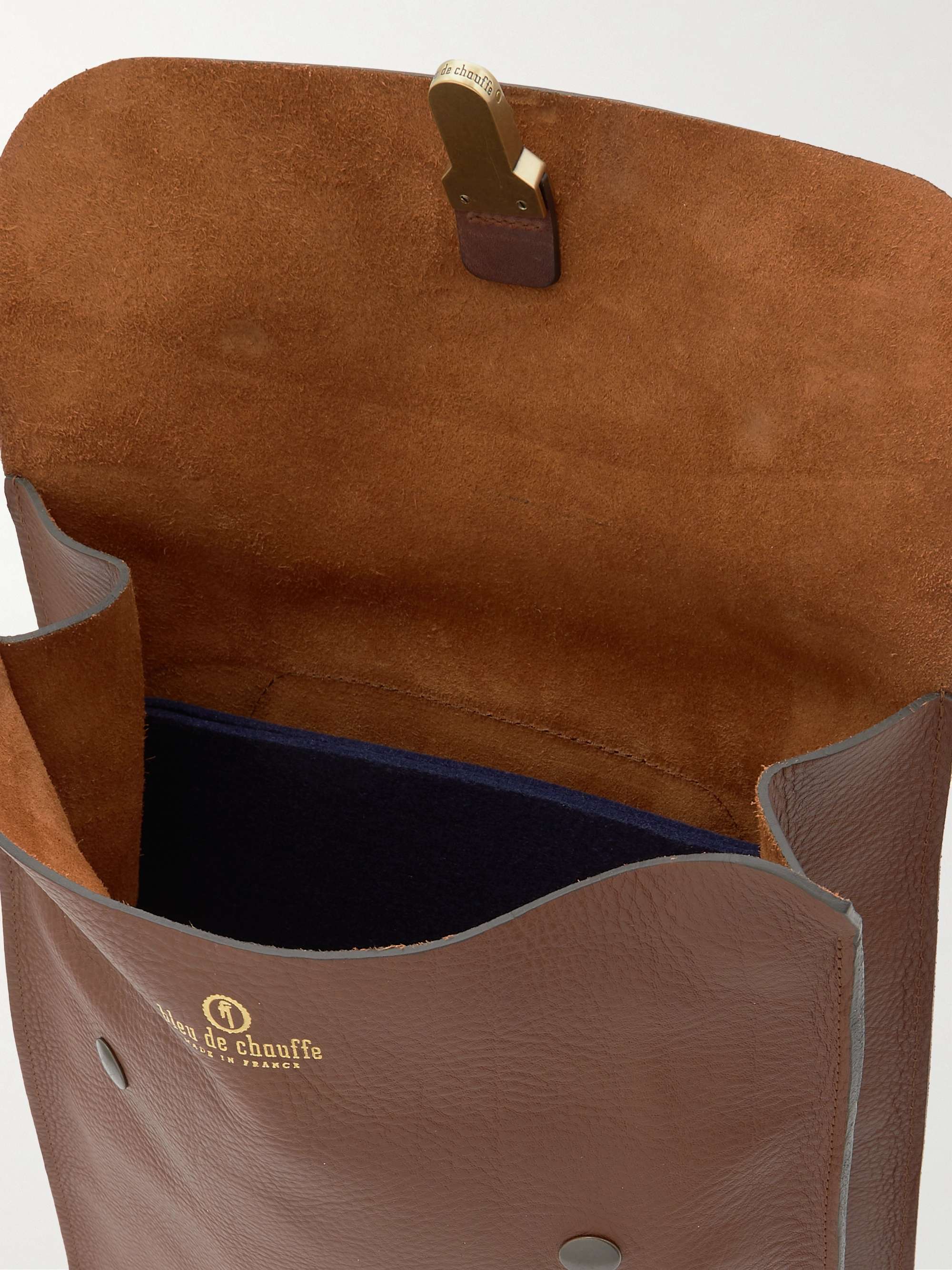 BLEU DE CHAUFFE Full-Grain Leather Backpack
