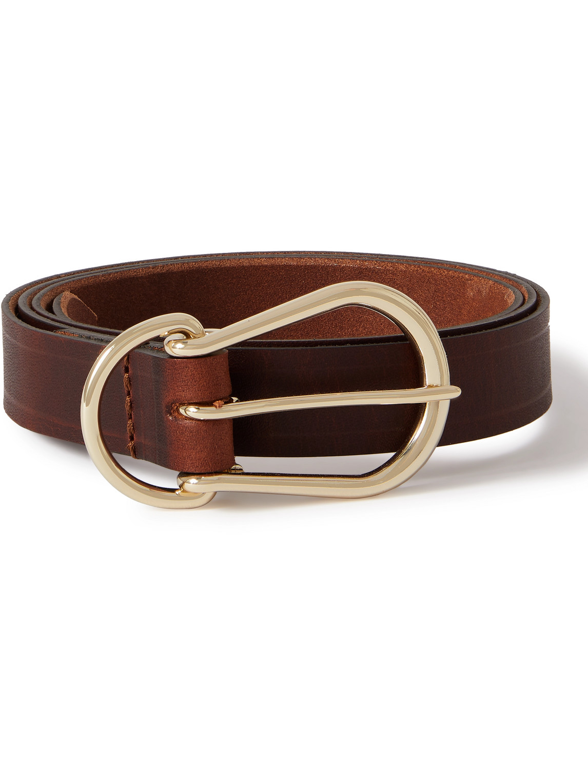 Bleu De Chauffe Cléo 2.2cm Leather Belt In Brown