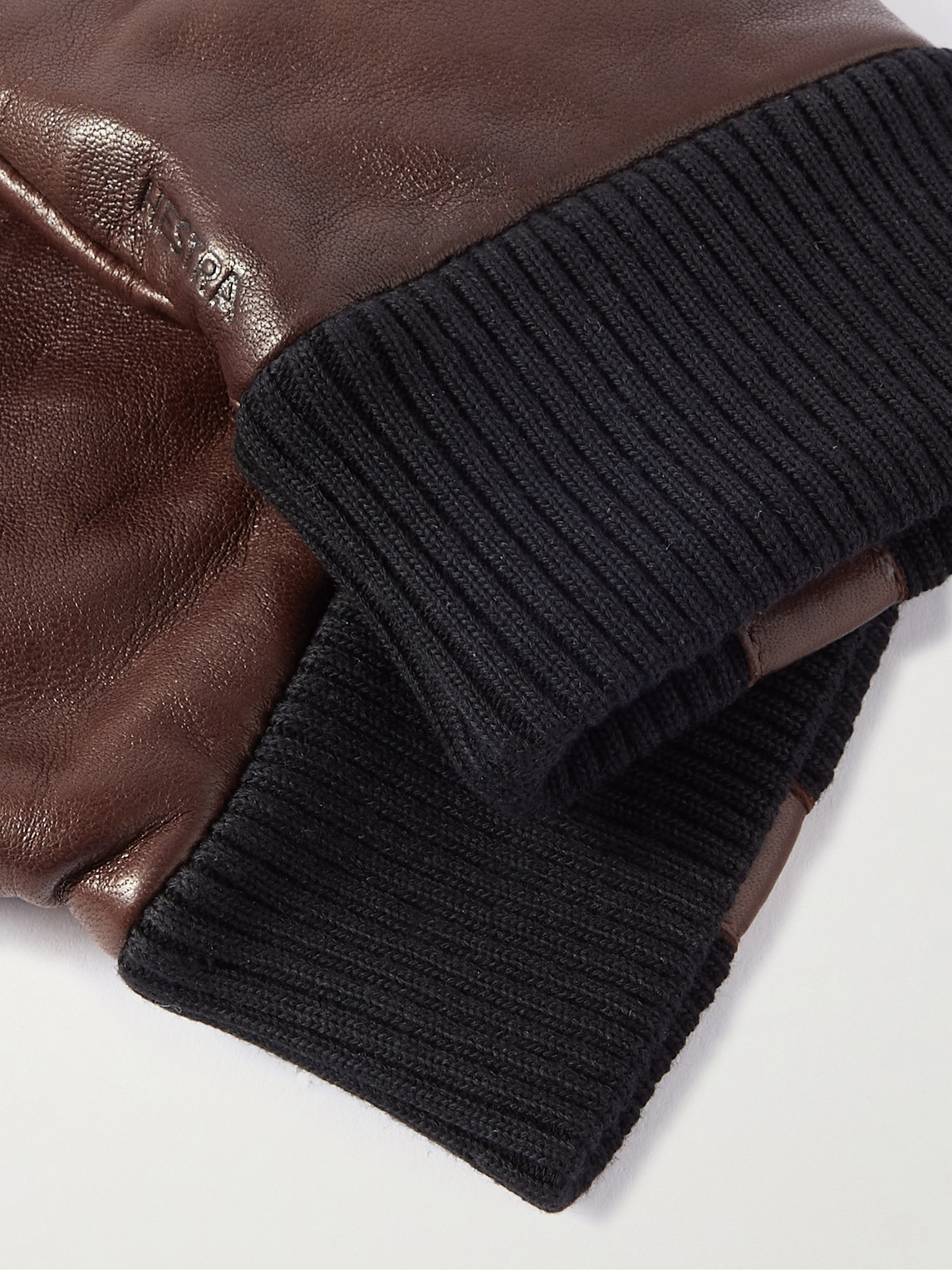 Shop Hestra Fredrik Leather Gloves In Brown