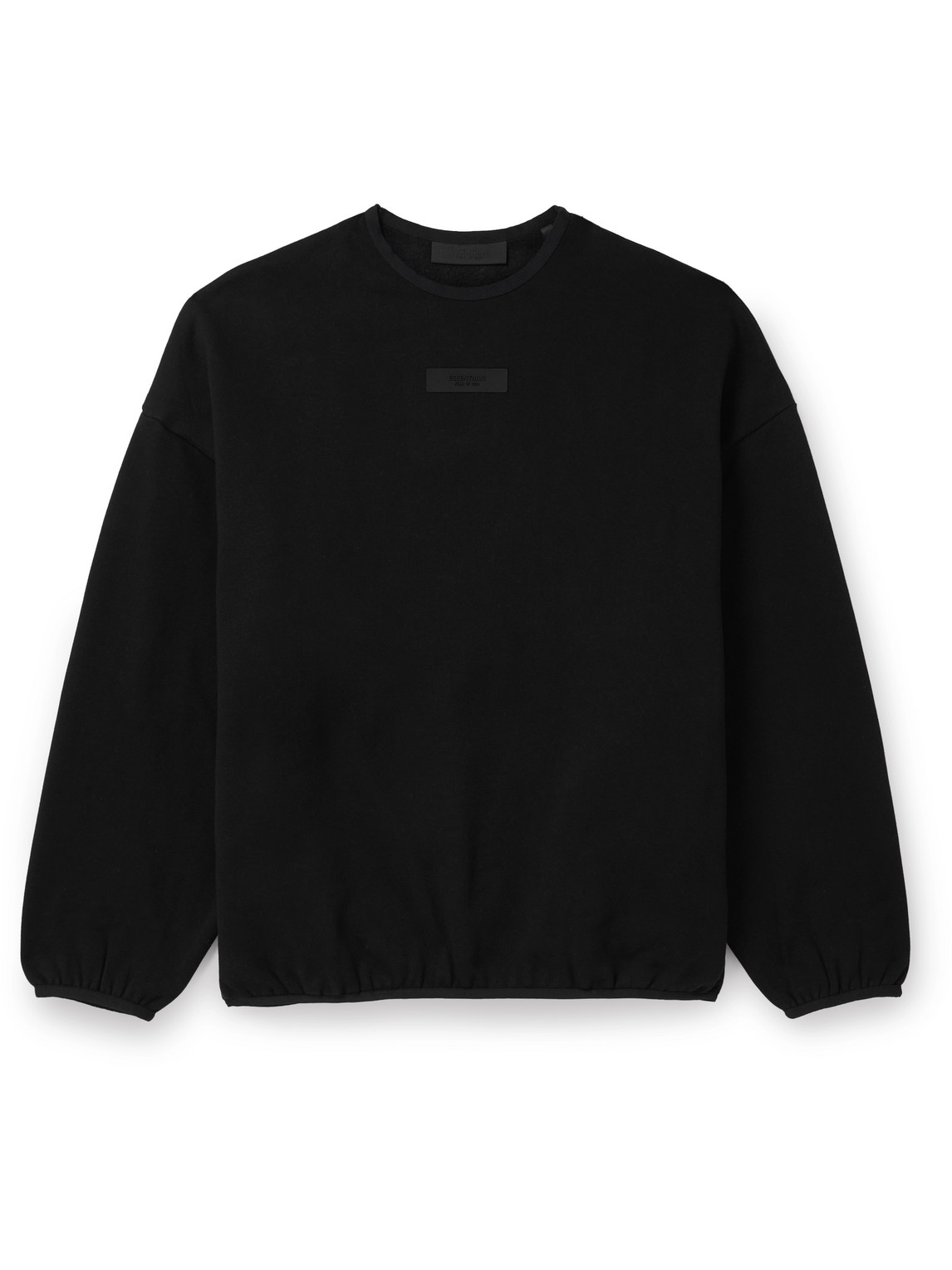 Essentials Logo-appliquéd Cotton-blend Jersey Sweatshirt In Black