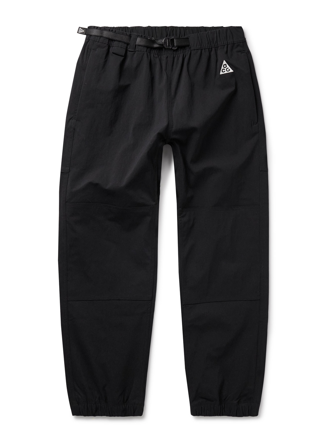 Nike Acg Tapered Logo-embroidered Belted Shell Trousers In Black | ModeSens