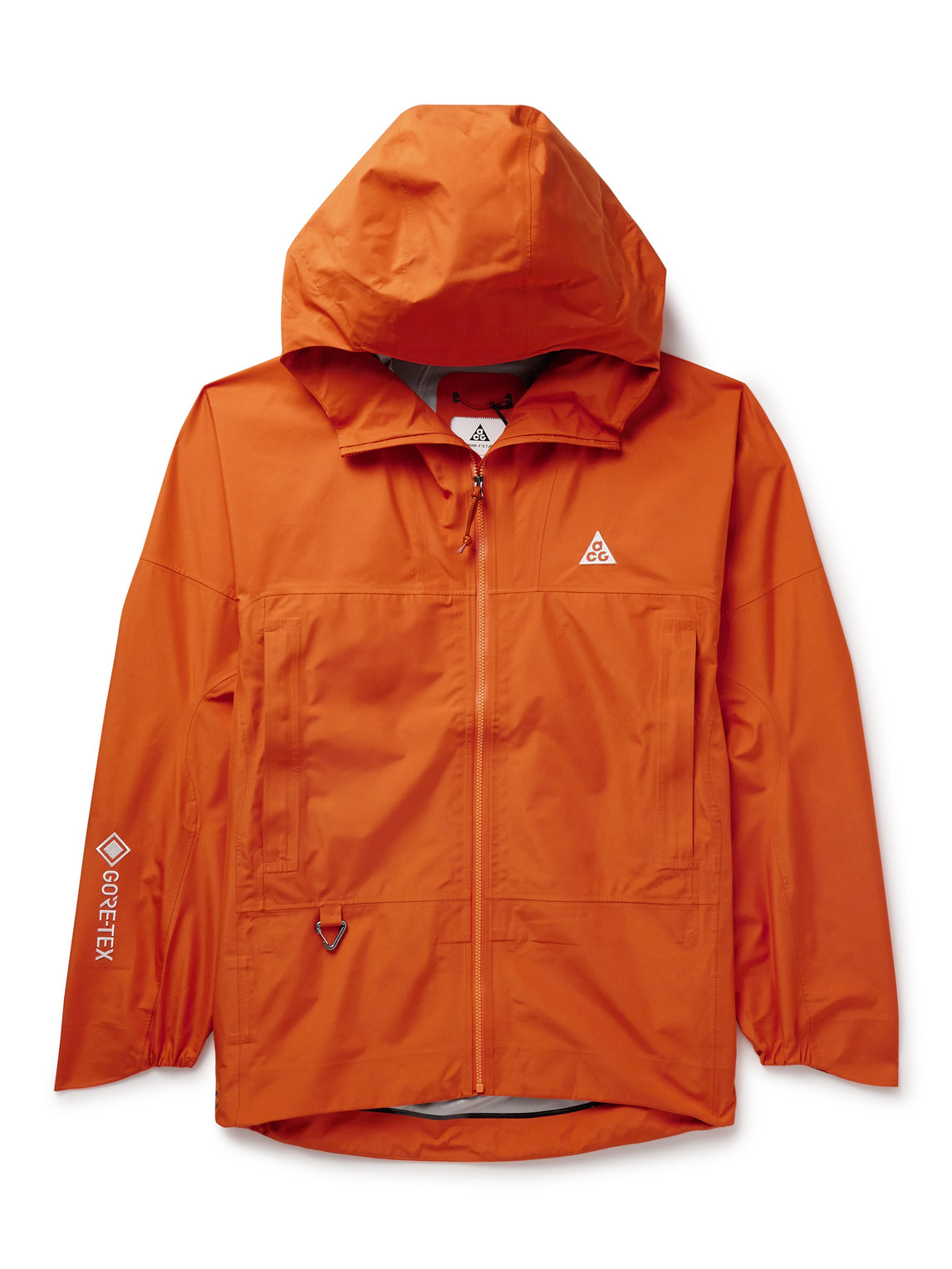 Shop Nike Acg Chain Of Craters Storm-fit Adv Shell Hooded Jacket In Orange