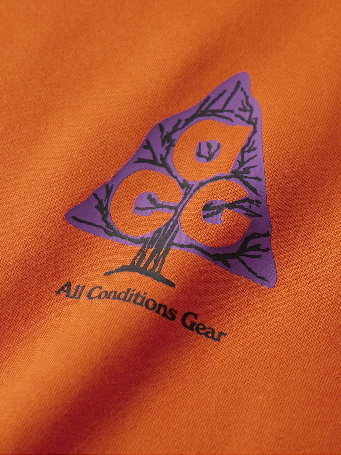 Shop Nike Acg Wildwood Logo-print Dri-fit T-shirt In Orange
