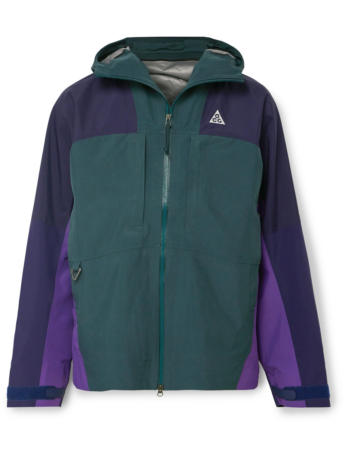 Nike Acg Misery Ridge Colour-block Storm-fit Adv Gore-tex® Hooded Jacket In Purple