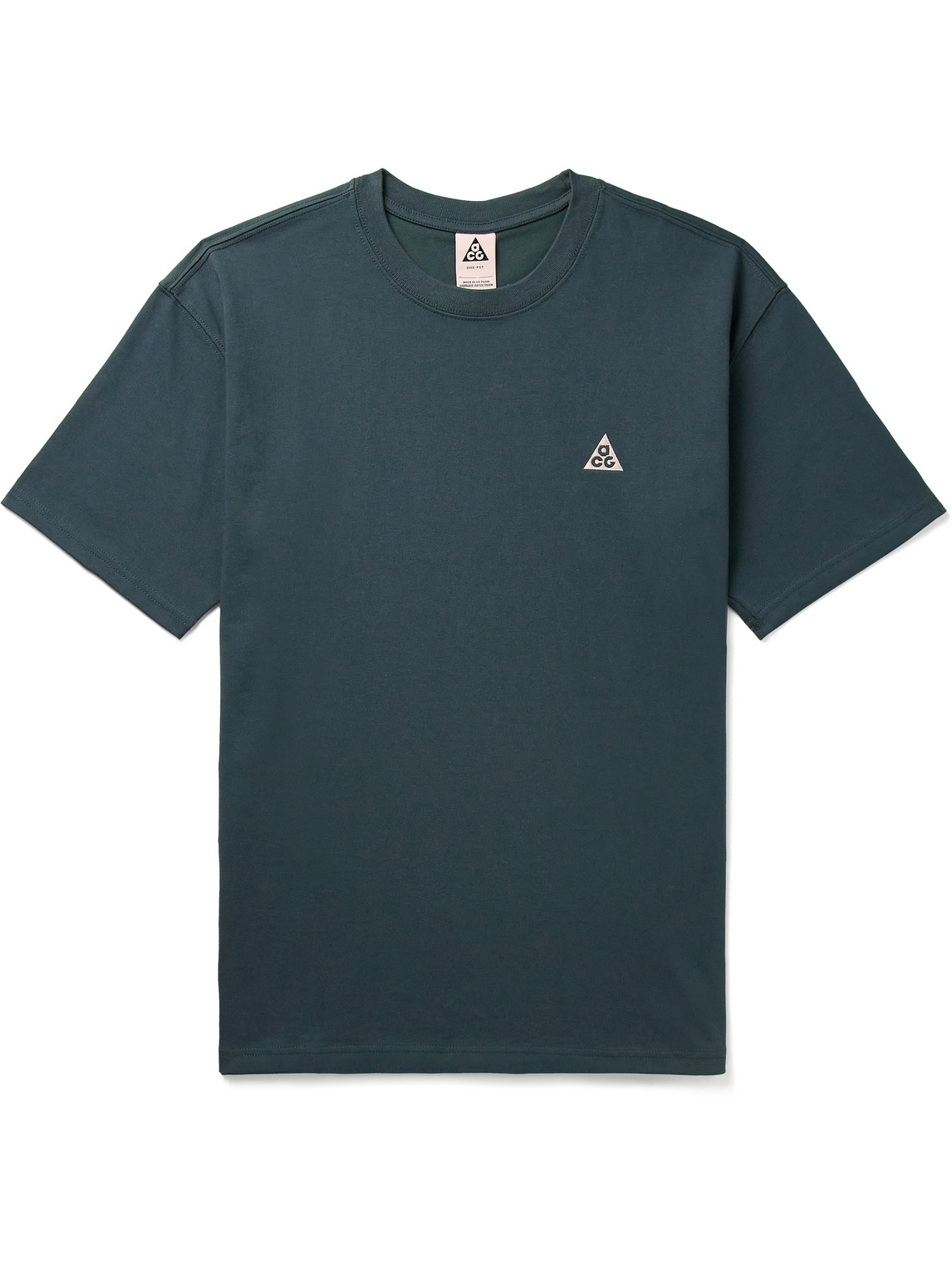 Nike Acg Logo-embroidered Jersey T-shirt In Blue