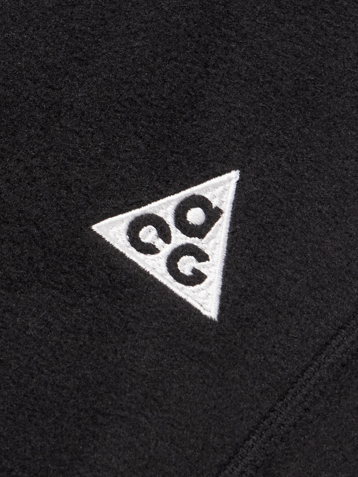 Shop Nike Acg Wolf Tree Straight-leg Logo-embroidered Polartec® Fleece Sweatpants In Black