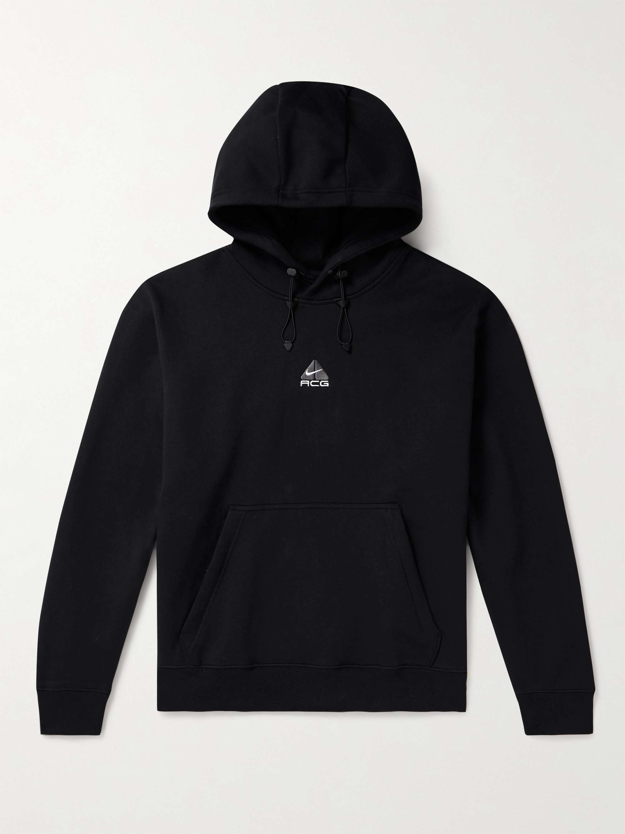 NIKE ACG Tuff Logo-Embroidered Cotton-Blend Jersey Hoodie for Men | MR ...